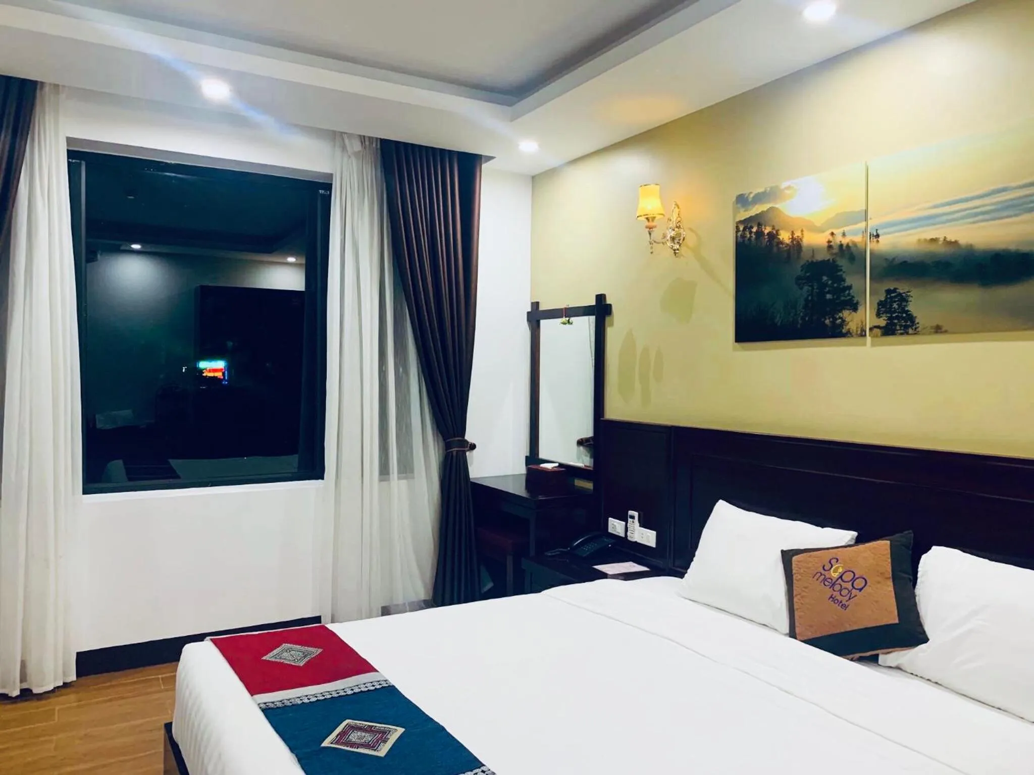 Bed in Sapa Melody Hotel