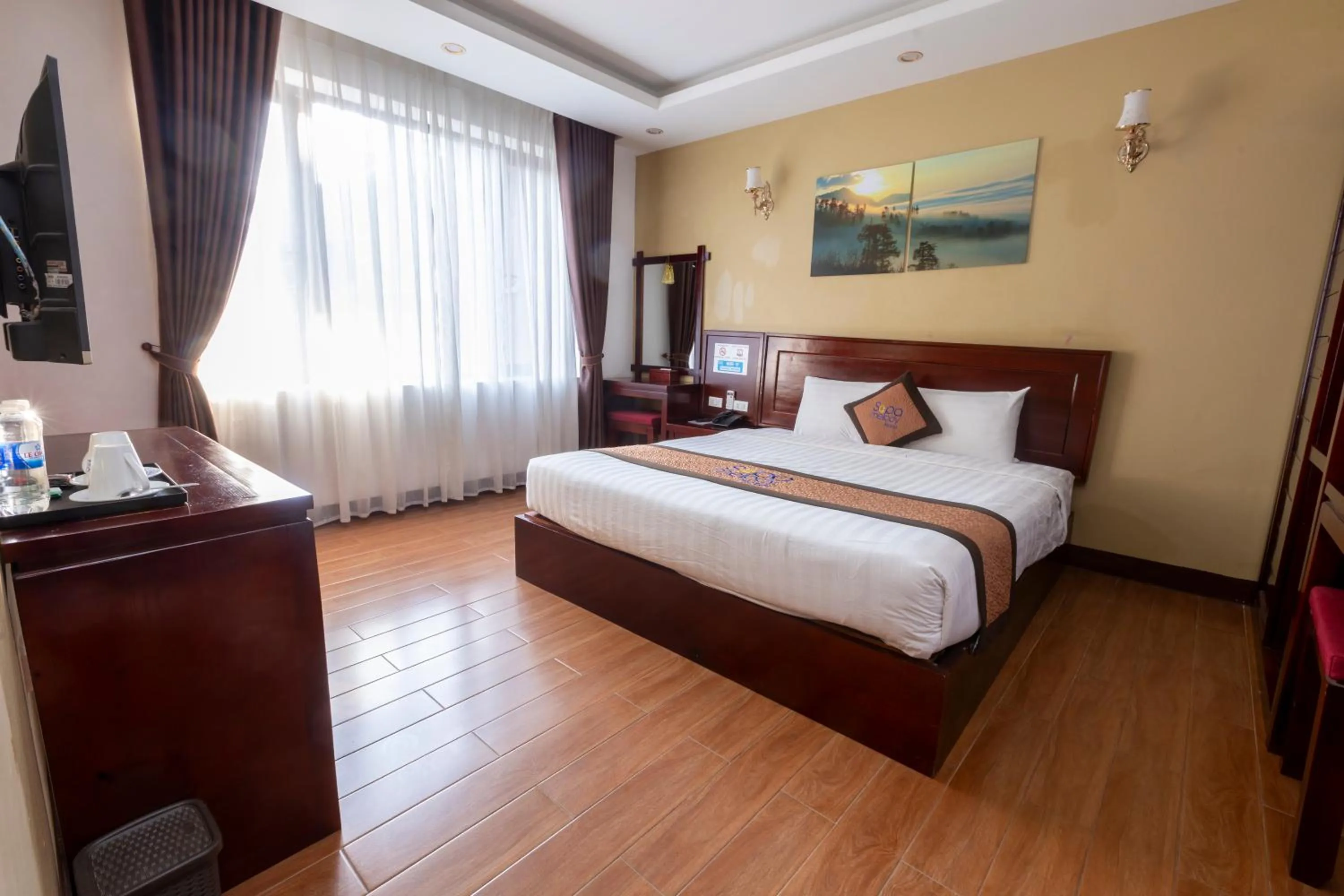 Bed in Sapa Melody Hotel