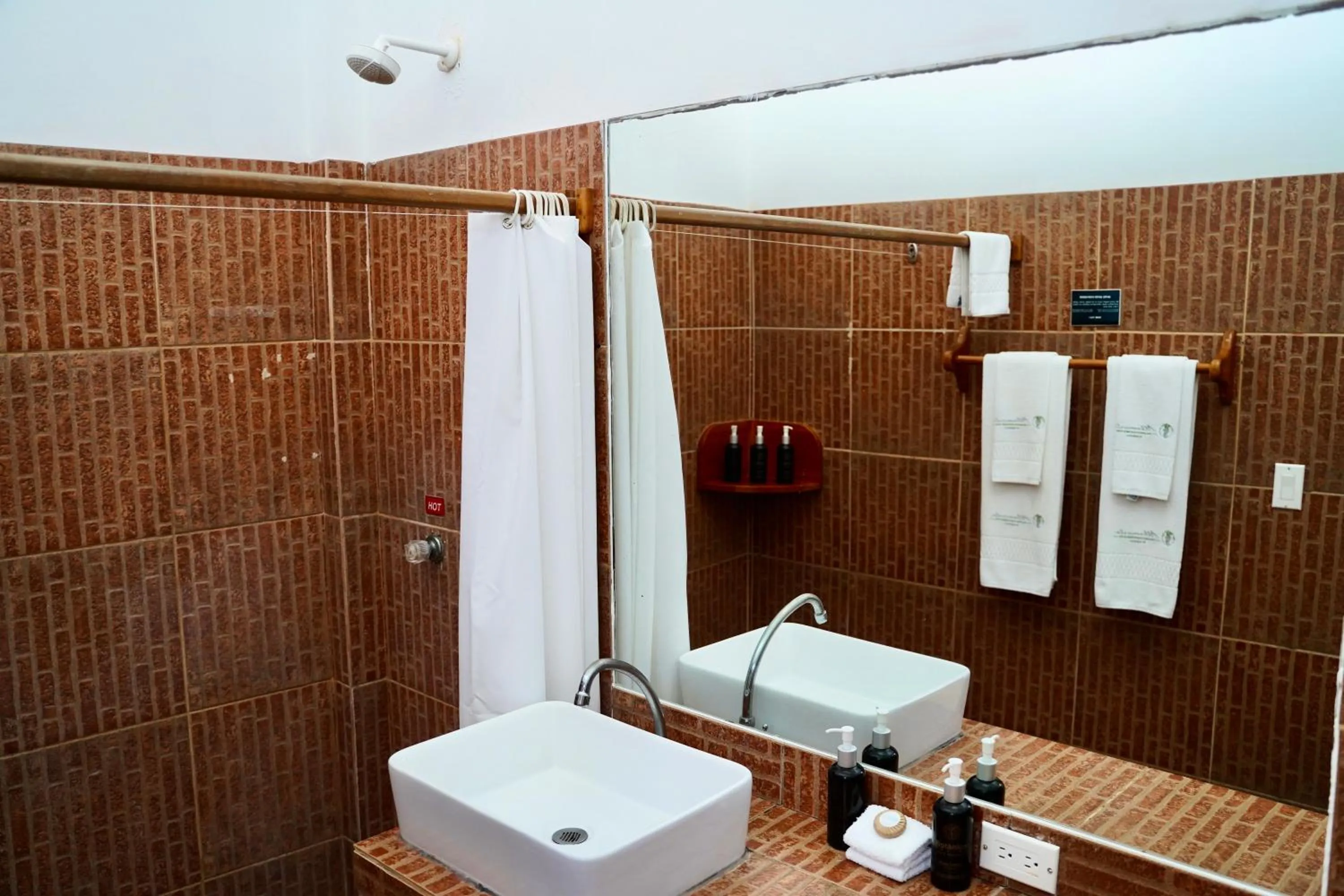 Shower in Hotel Albemarle Galapagos Beachfront