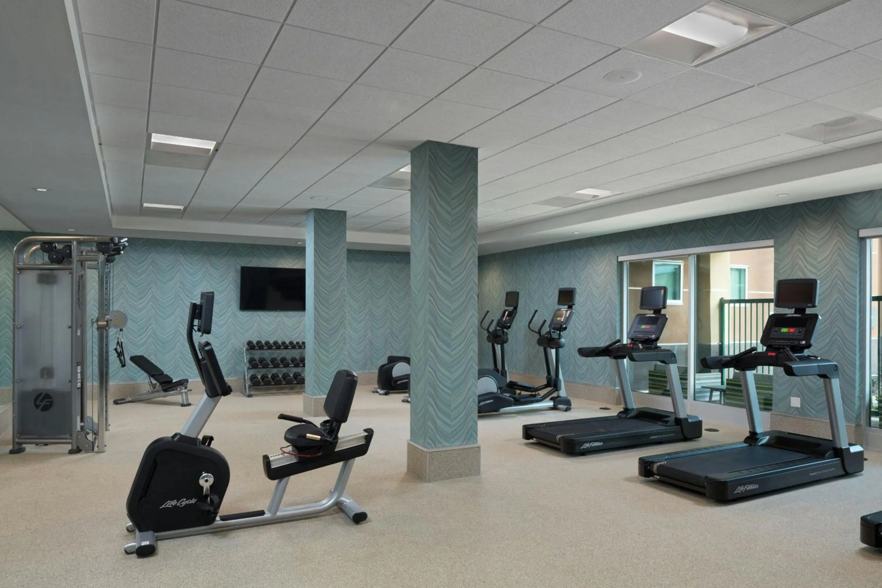 Fitness centre/facilities in Residence Inn by Marriott Ontario Rancho Cucamonga
