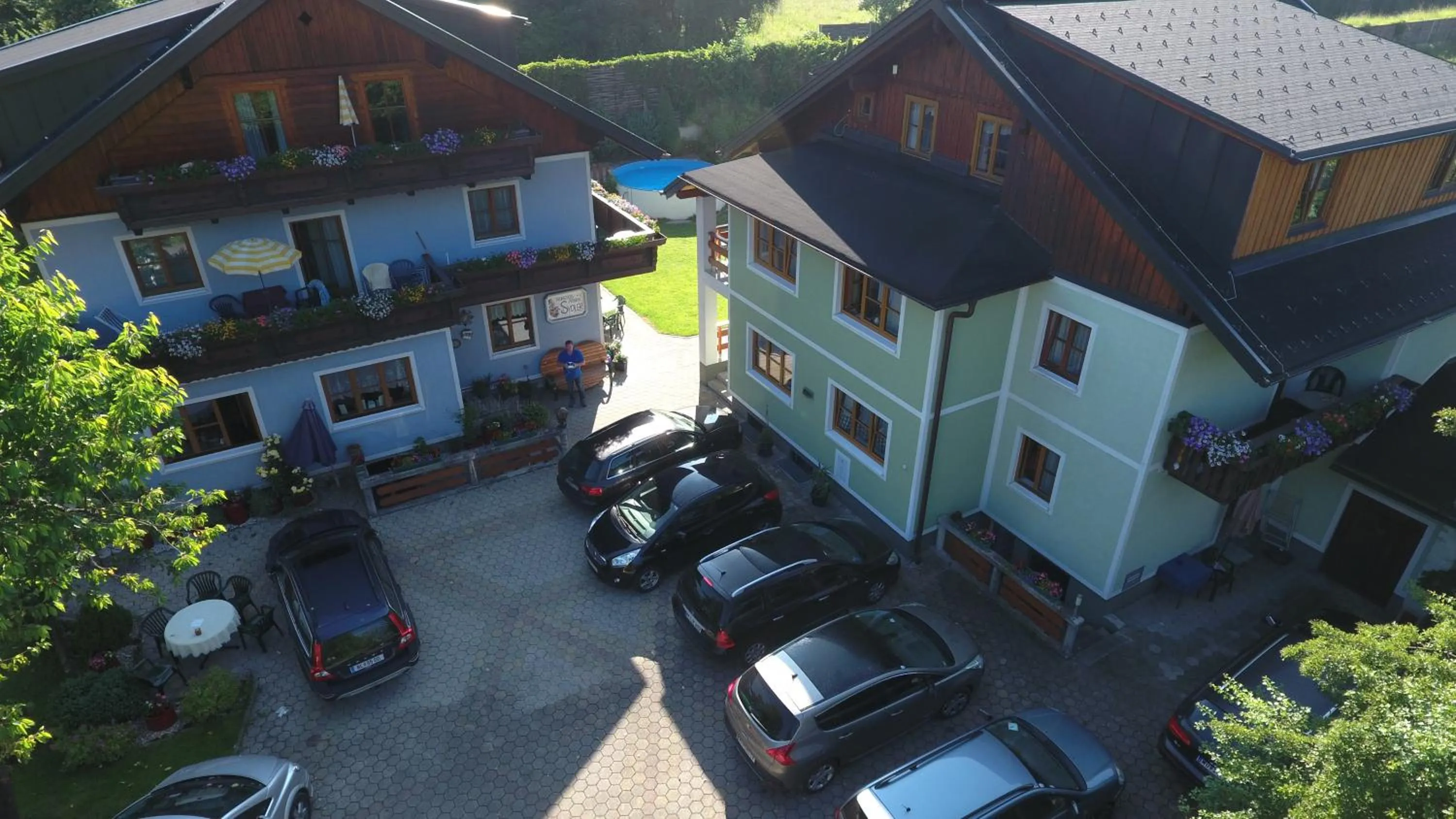 Bird's eye view in Pension Sydler