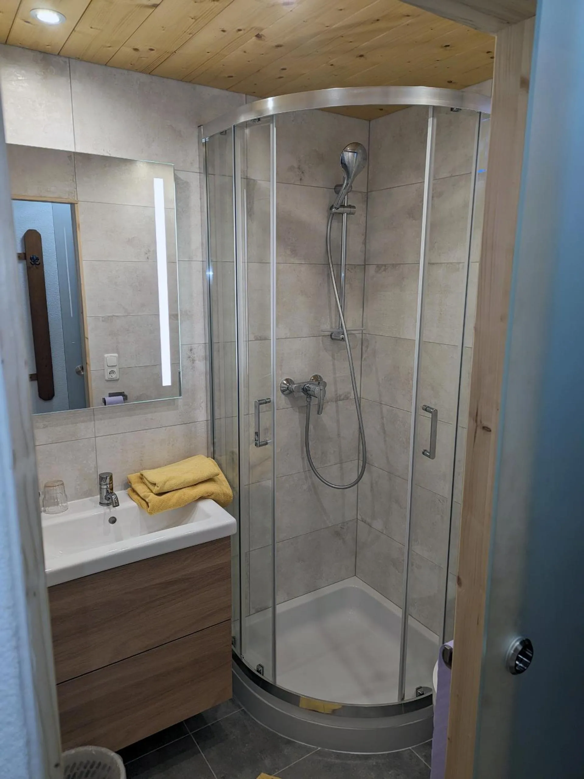 Shower in Pension Sydler