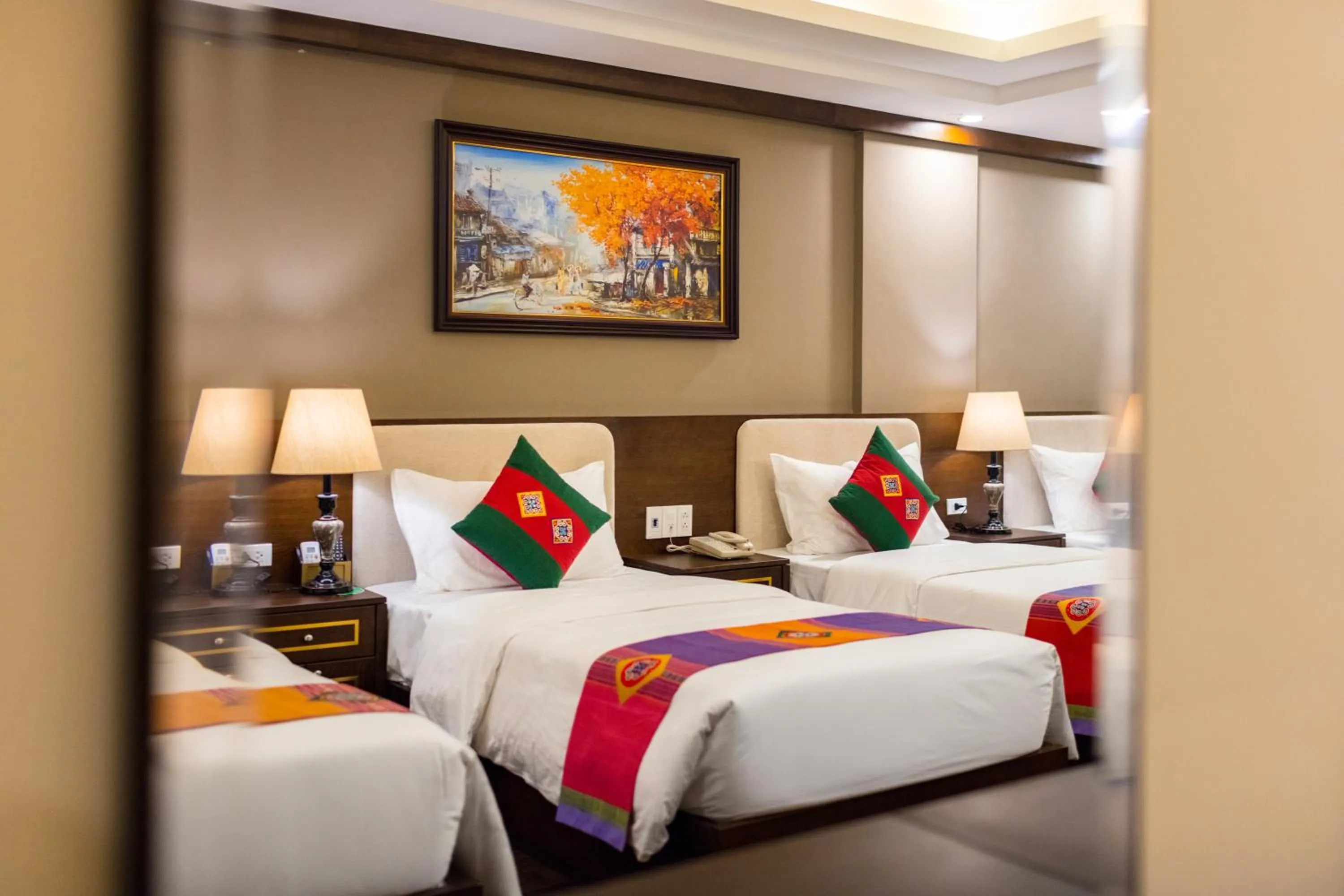 Bed in The View Sapa Hotel