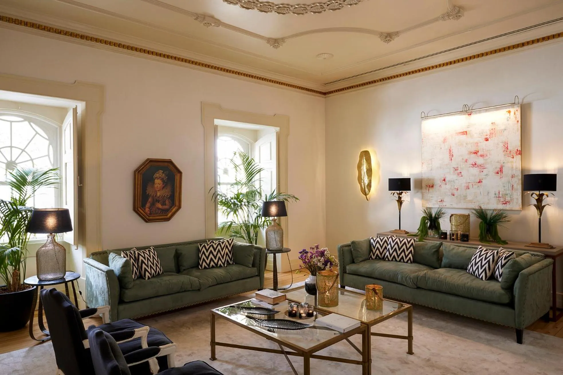 Living room in Palacio da Lousa Boutique Hotel