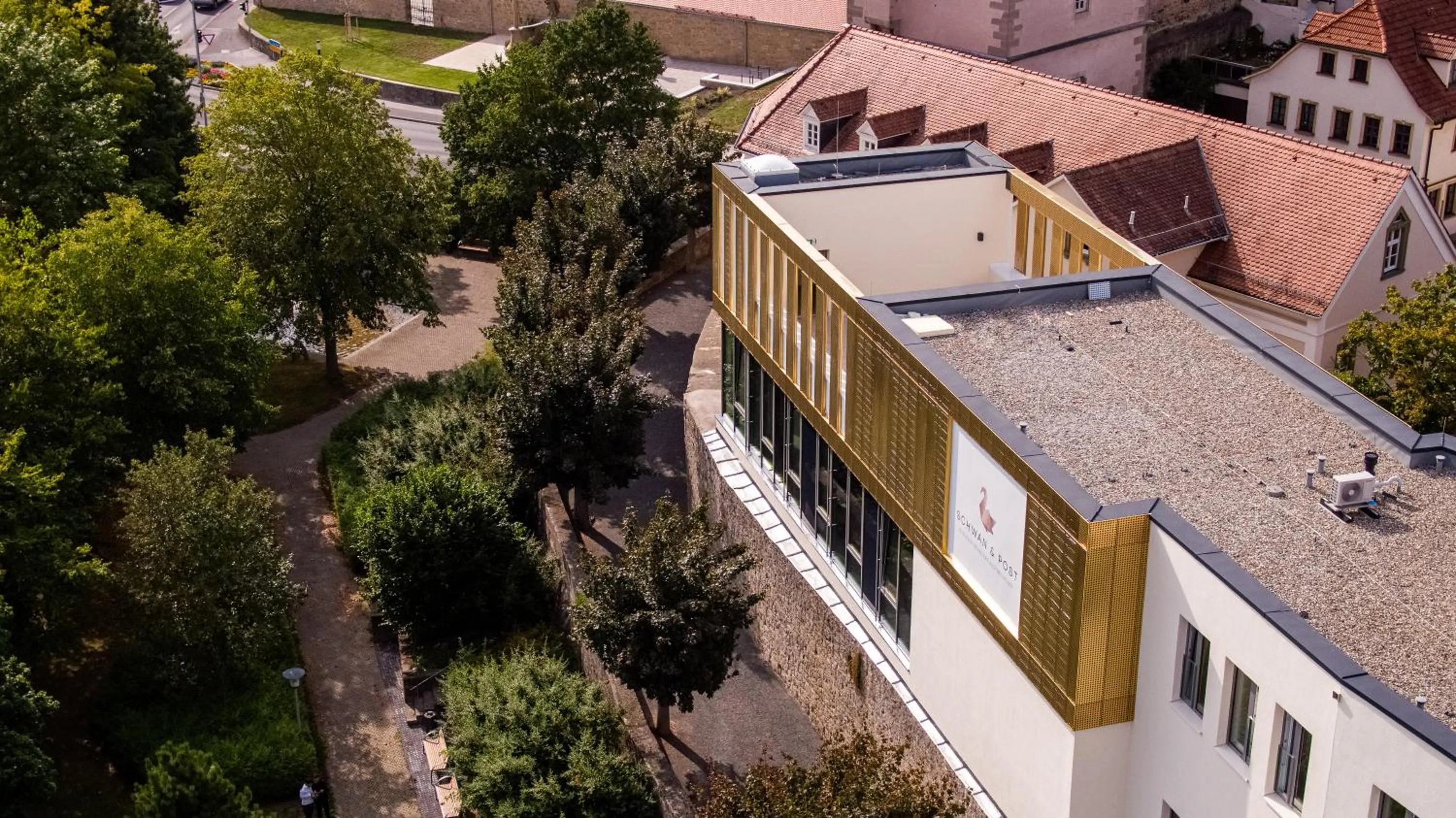 Bird's eye view in Schwan und Post Business Quarters