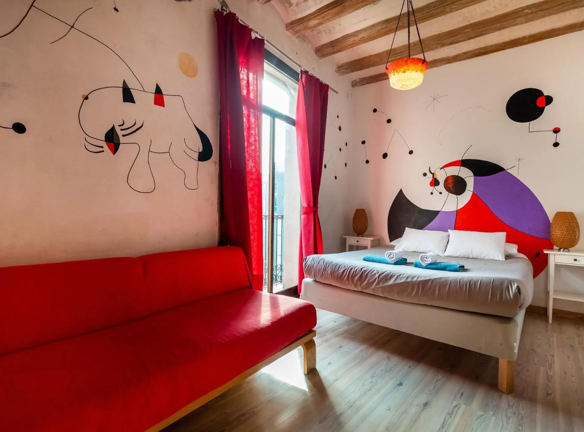 Bed in Apartamentos El Pintor