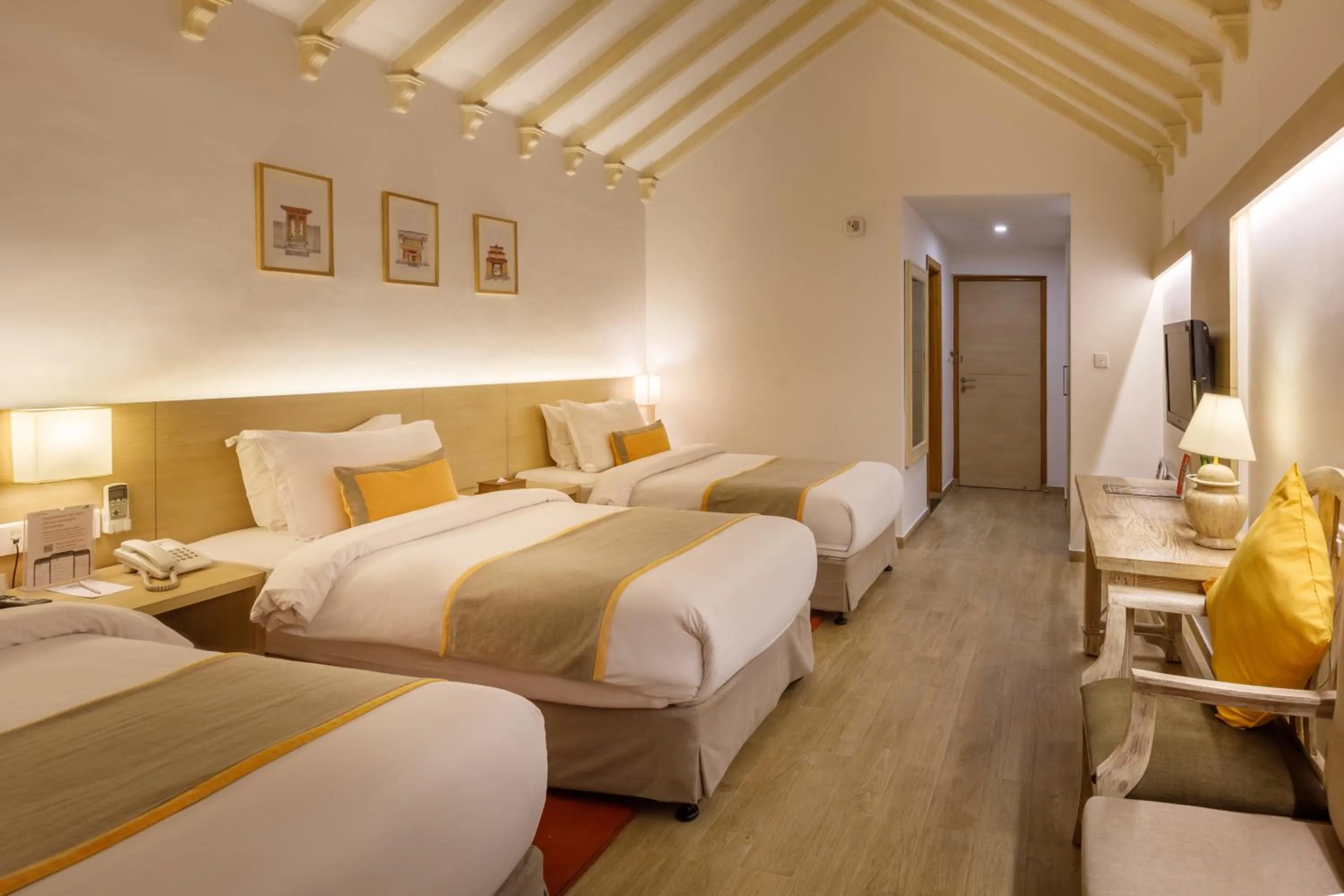 View (from property/room), Bed in Club Himalaya, by ACE Hotels