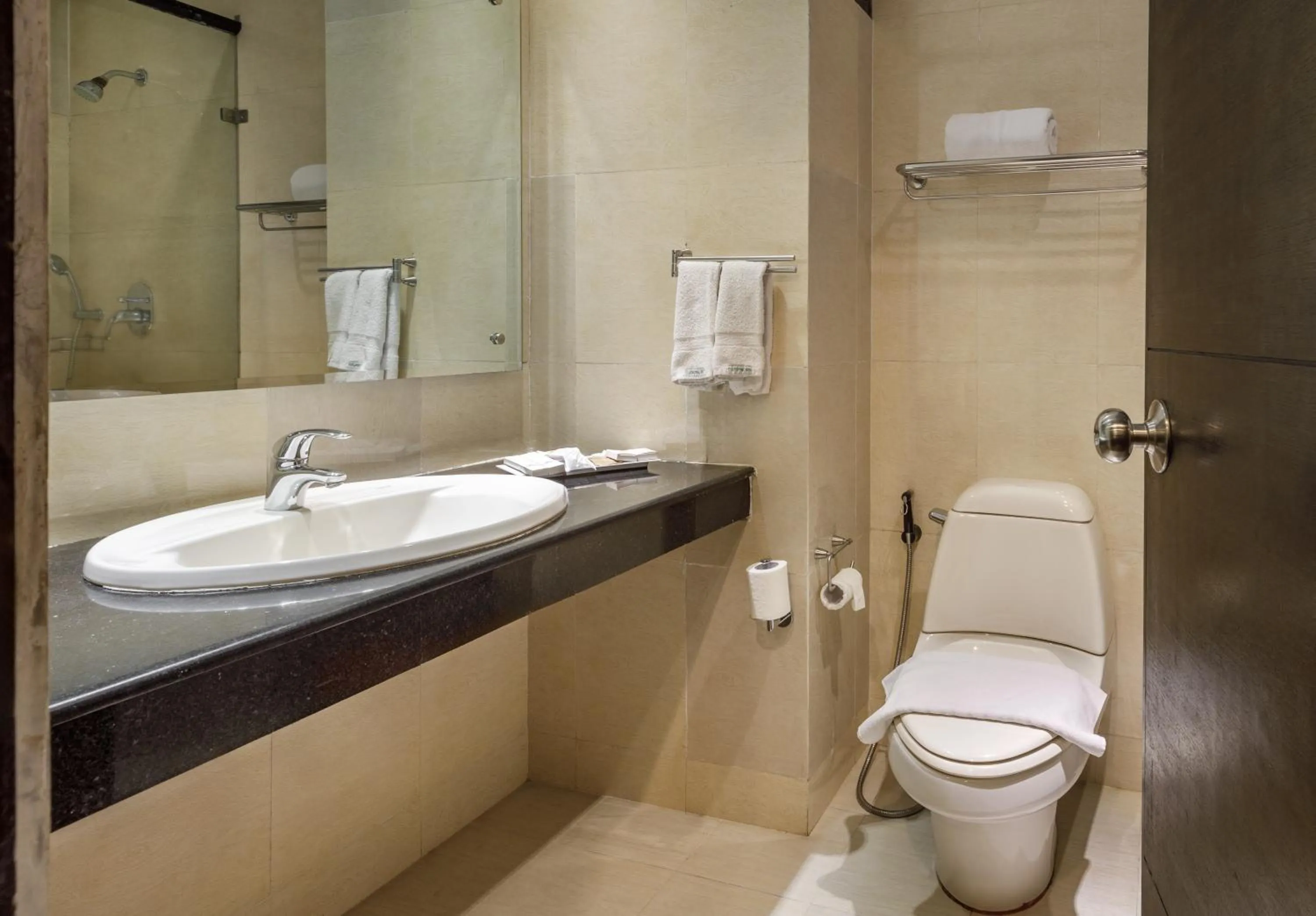 Shower in Club Himalaya, by ACE Hotels