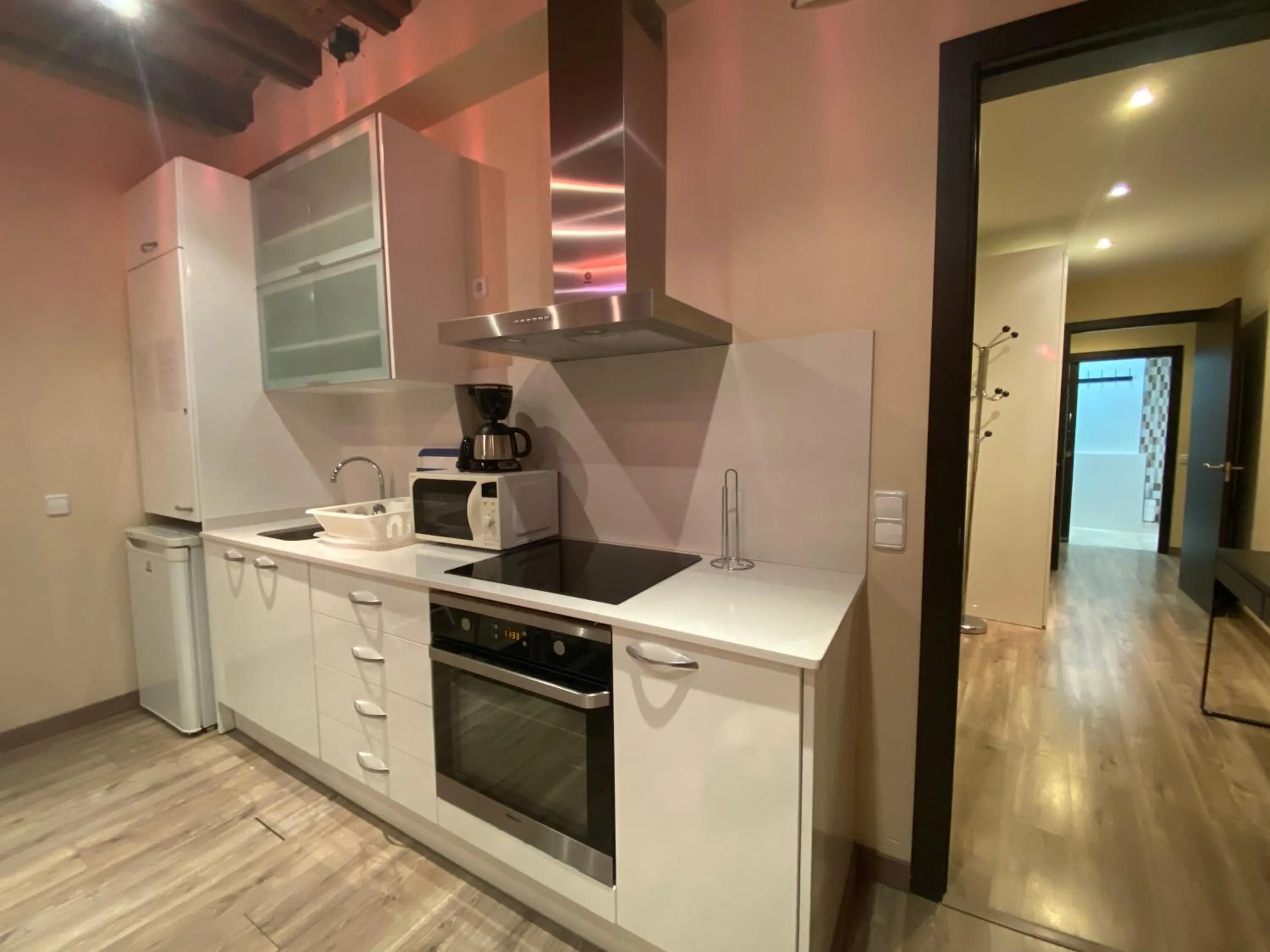 Kitchen or kitchenette in Hostal Orleans