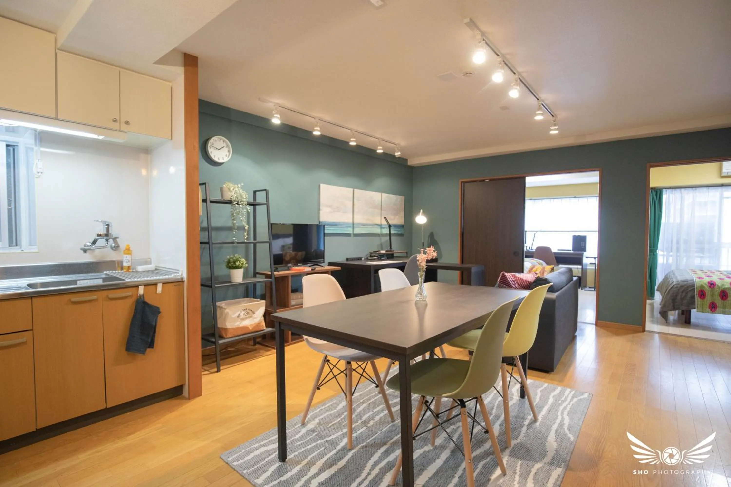 Living room in Hakata apartment