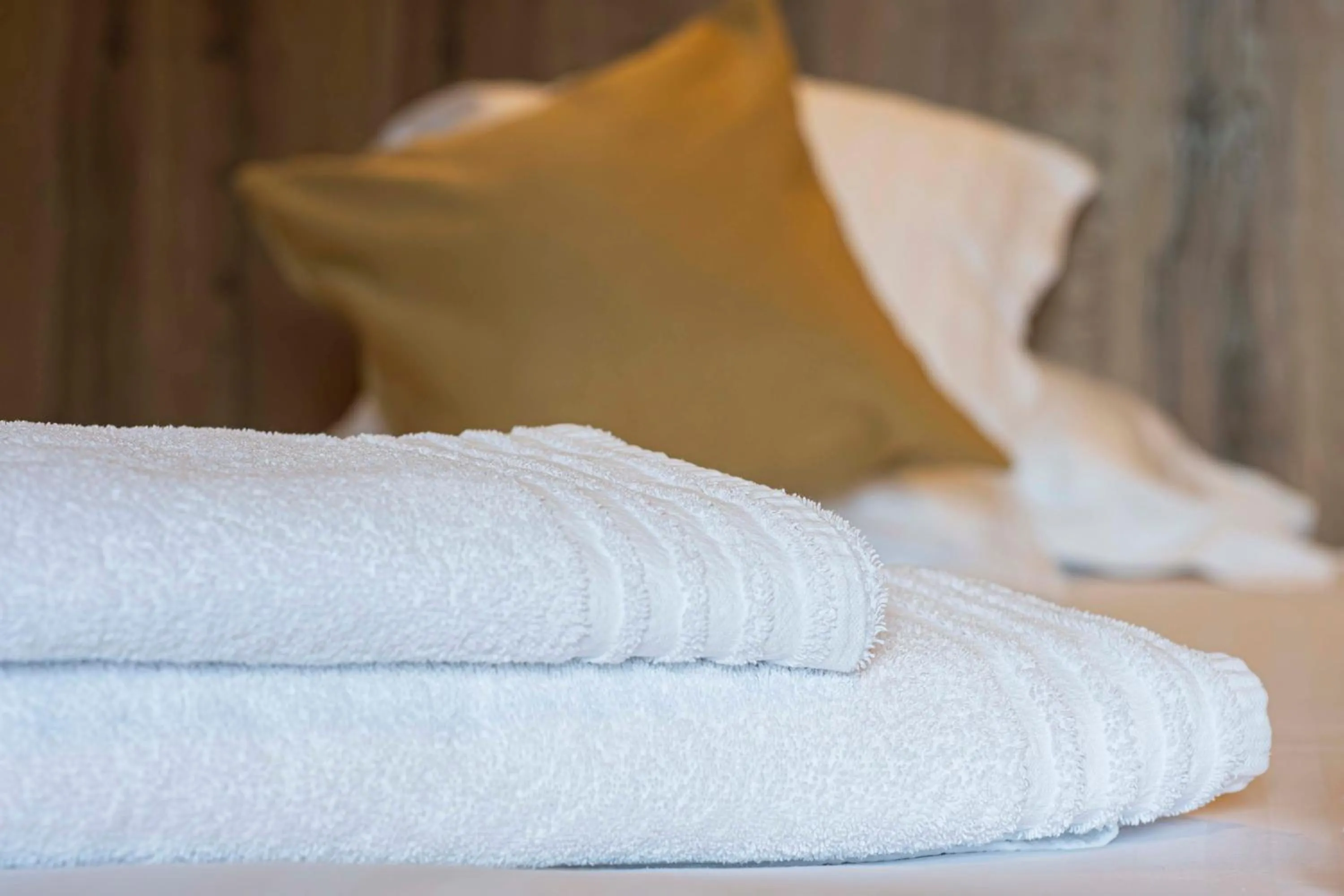 towels, Bed in Domaine de la Plagnette
