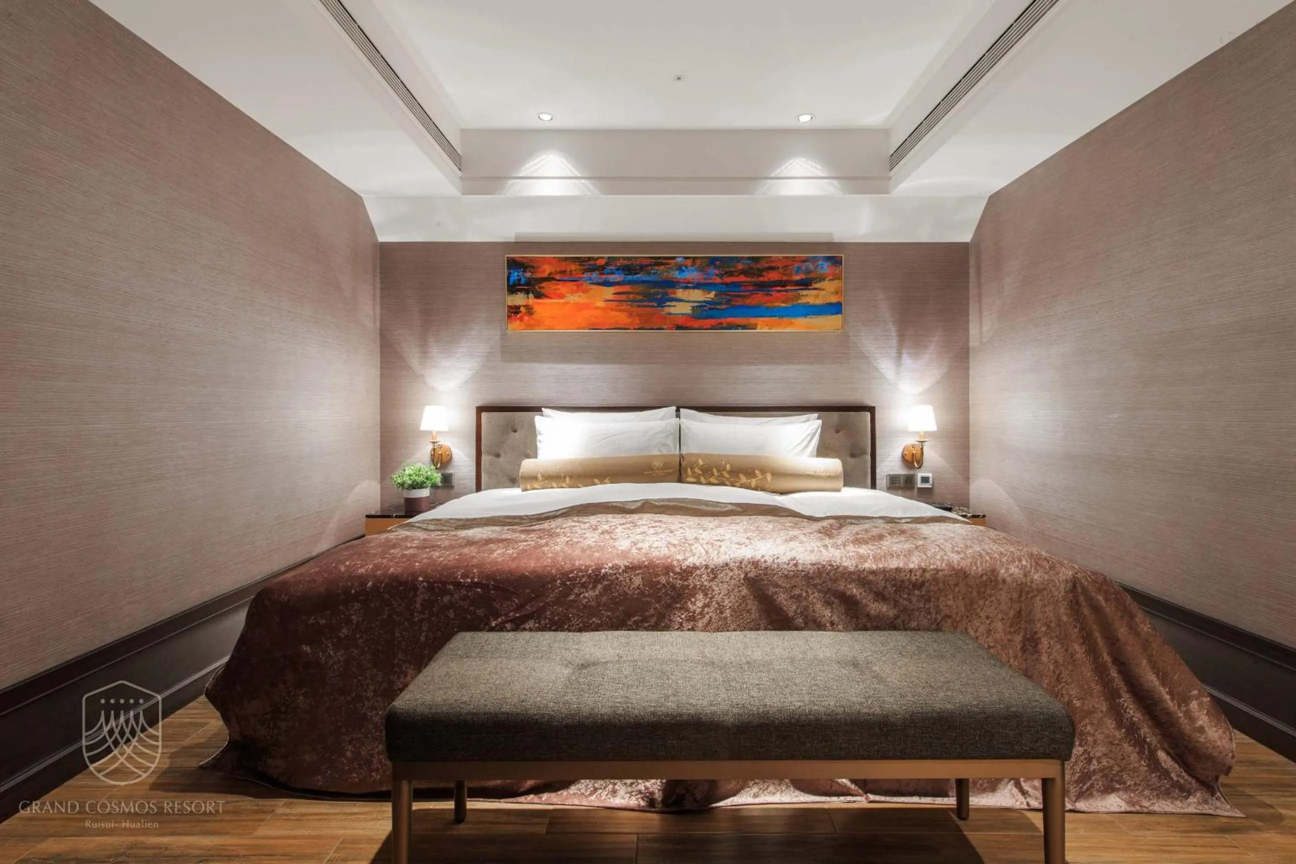 Bed in Grand Cosmos Resort Ruisui Hualien