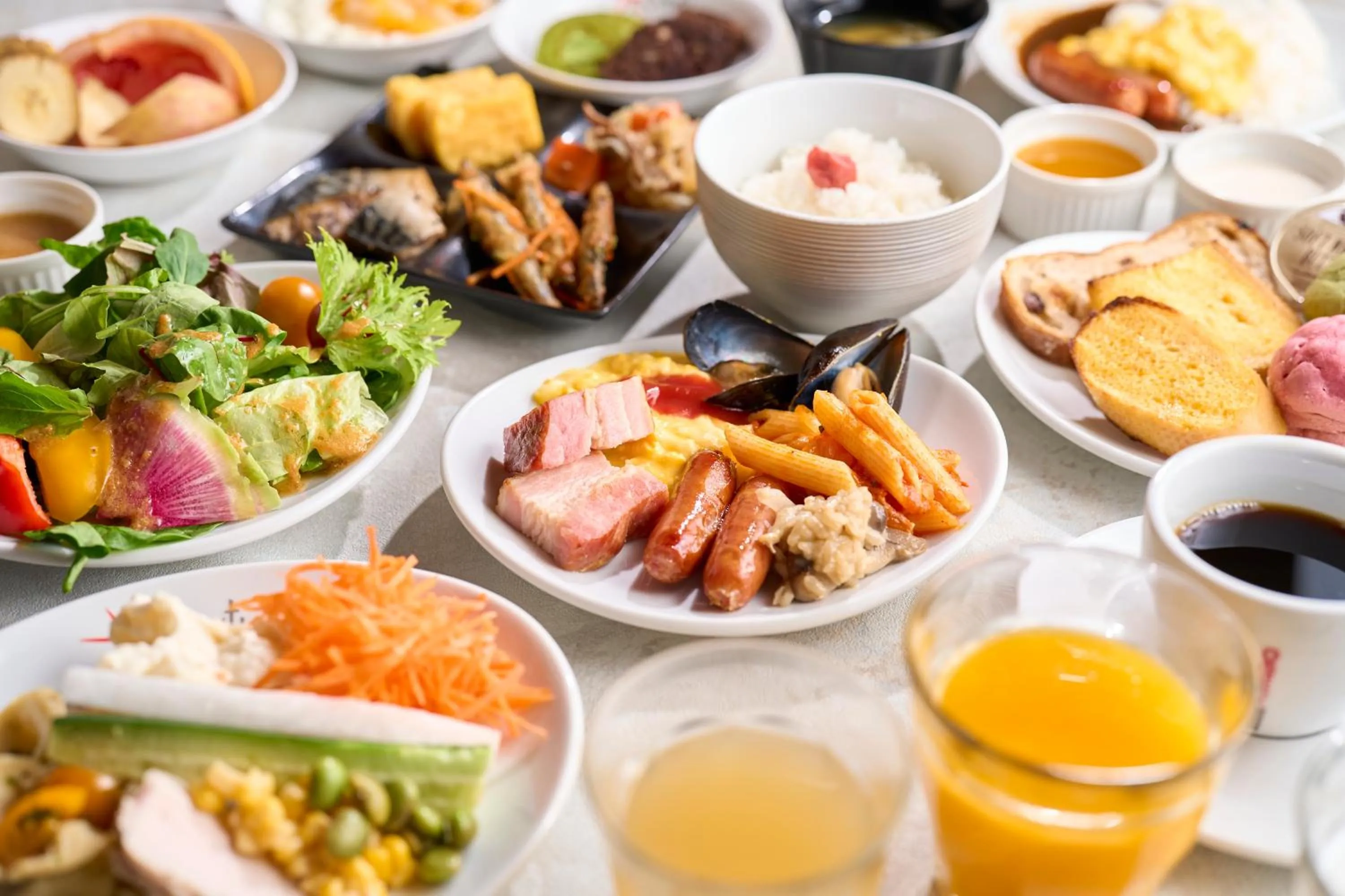 Buffet breakfast in Hotel Resol Akihabara