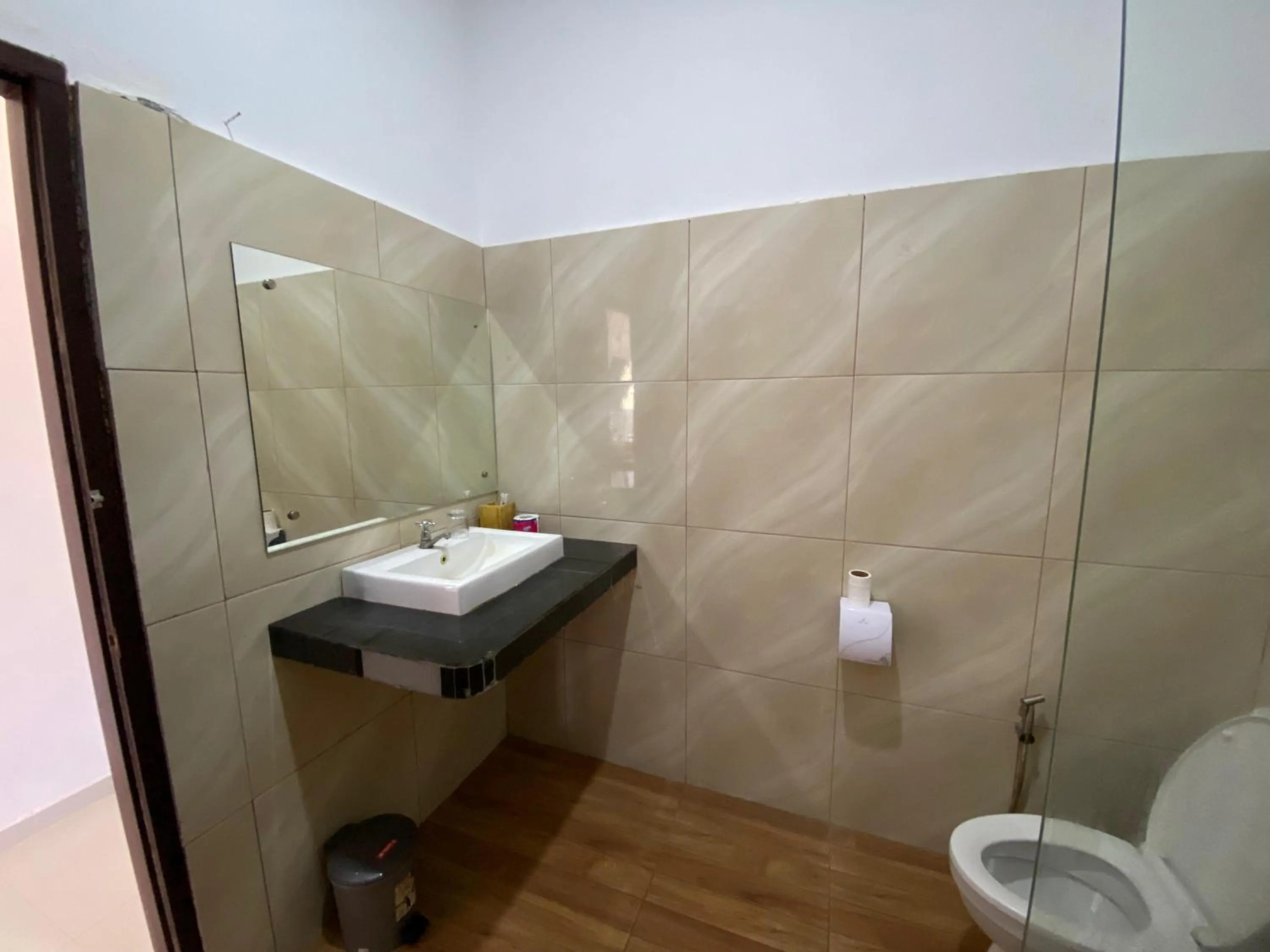 Toilet in marjoly beach resort