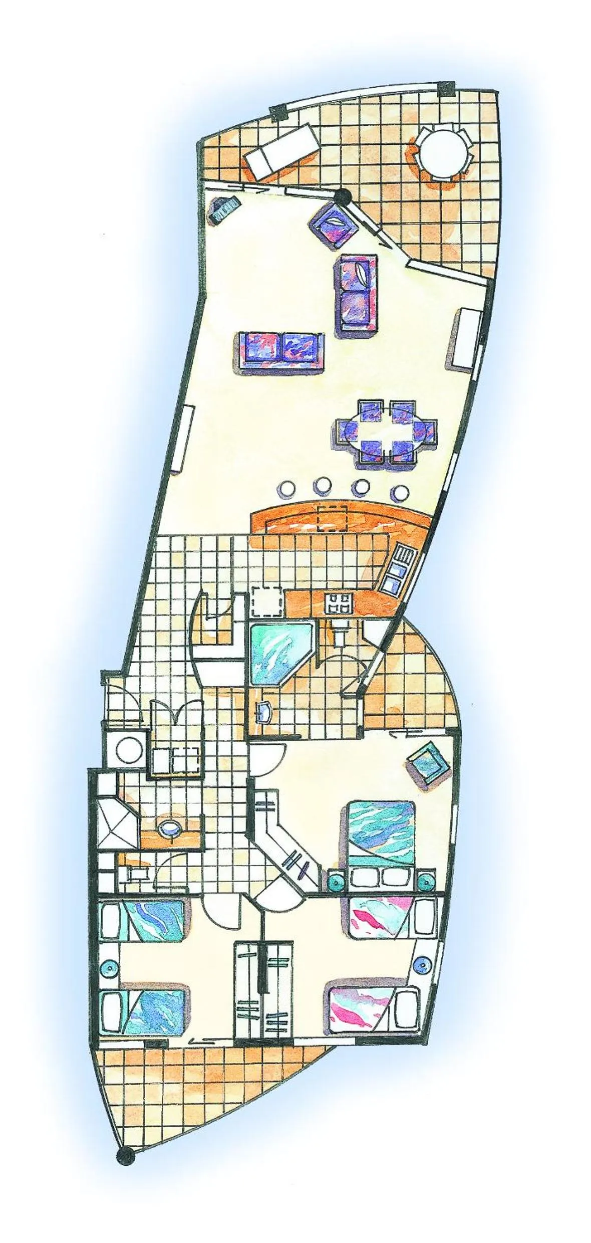 Floor plan in Riviere on Golden Beach