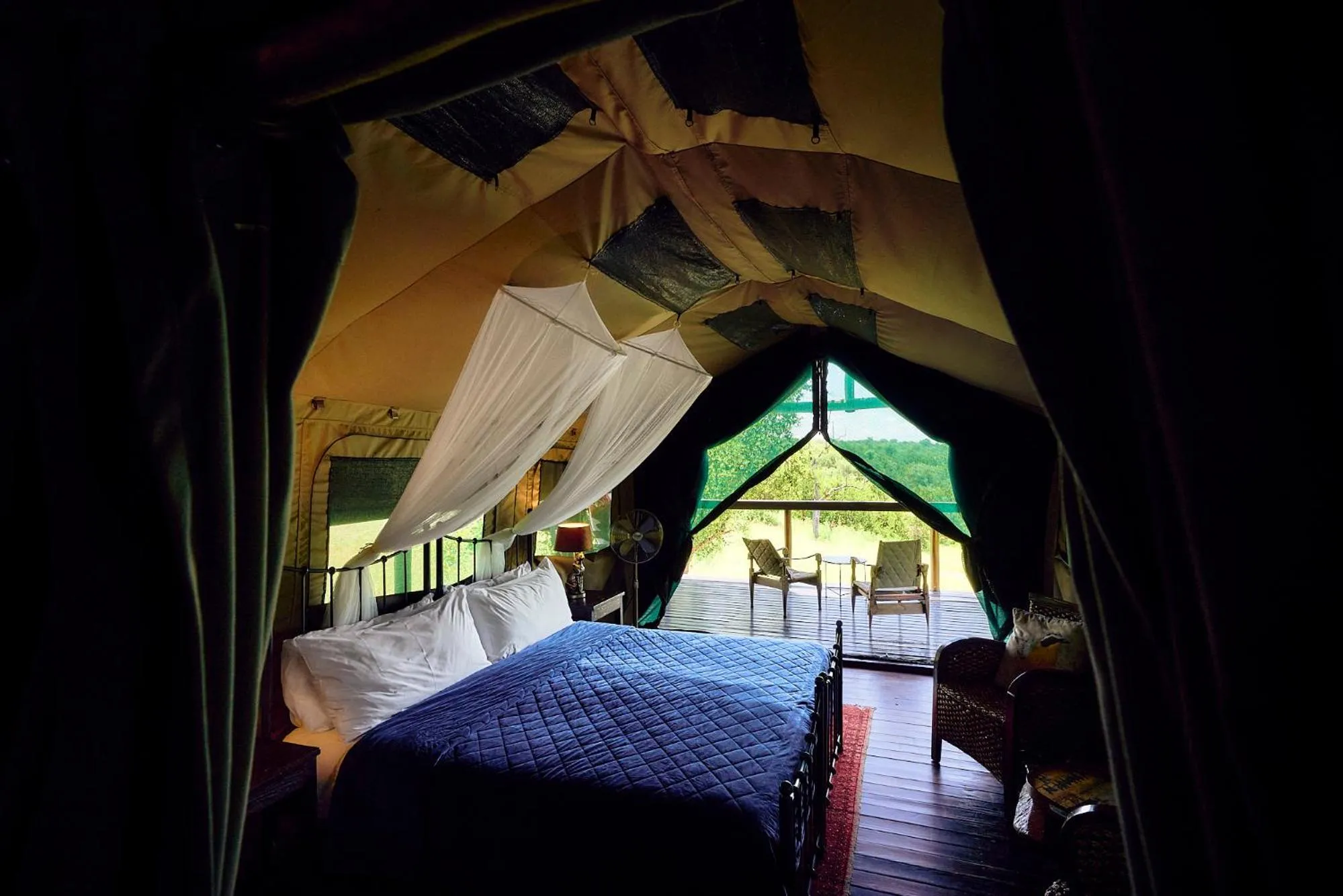 Bed in Parsons Hilltop Safari Camp