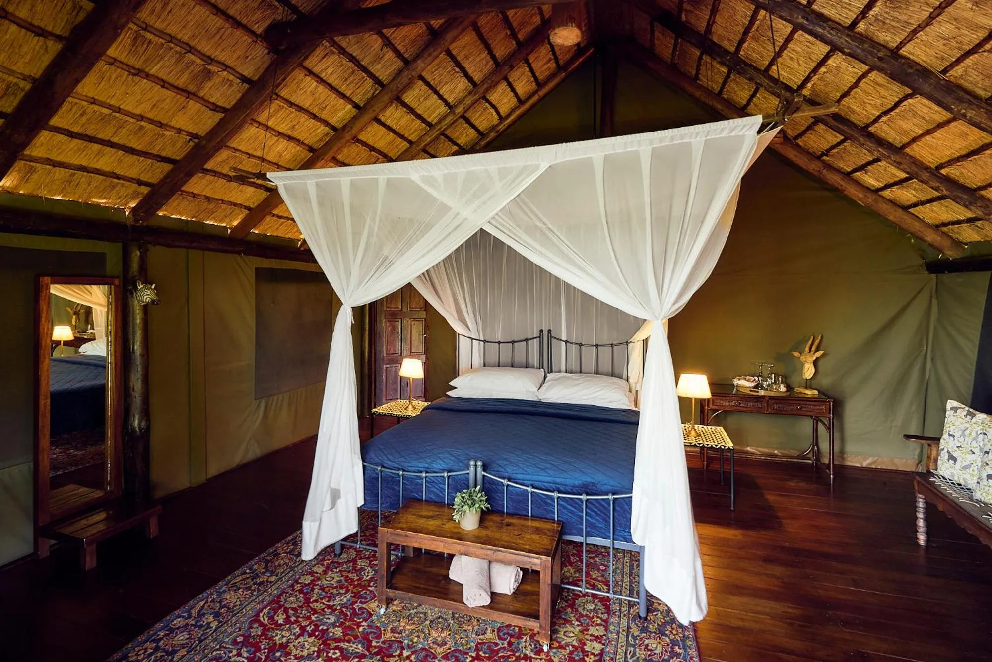 Bed in Parsons Hilltop Safari Camp