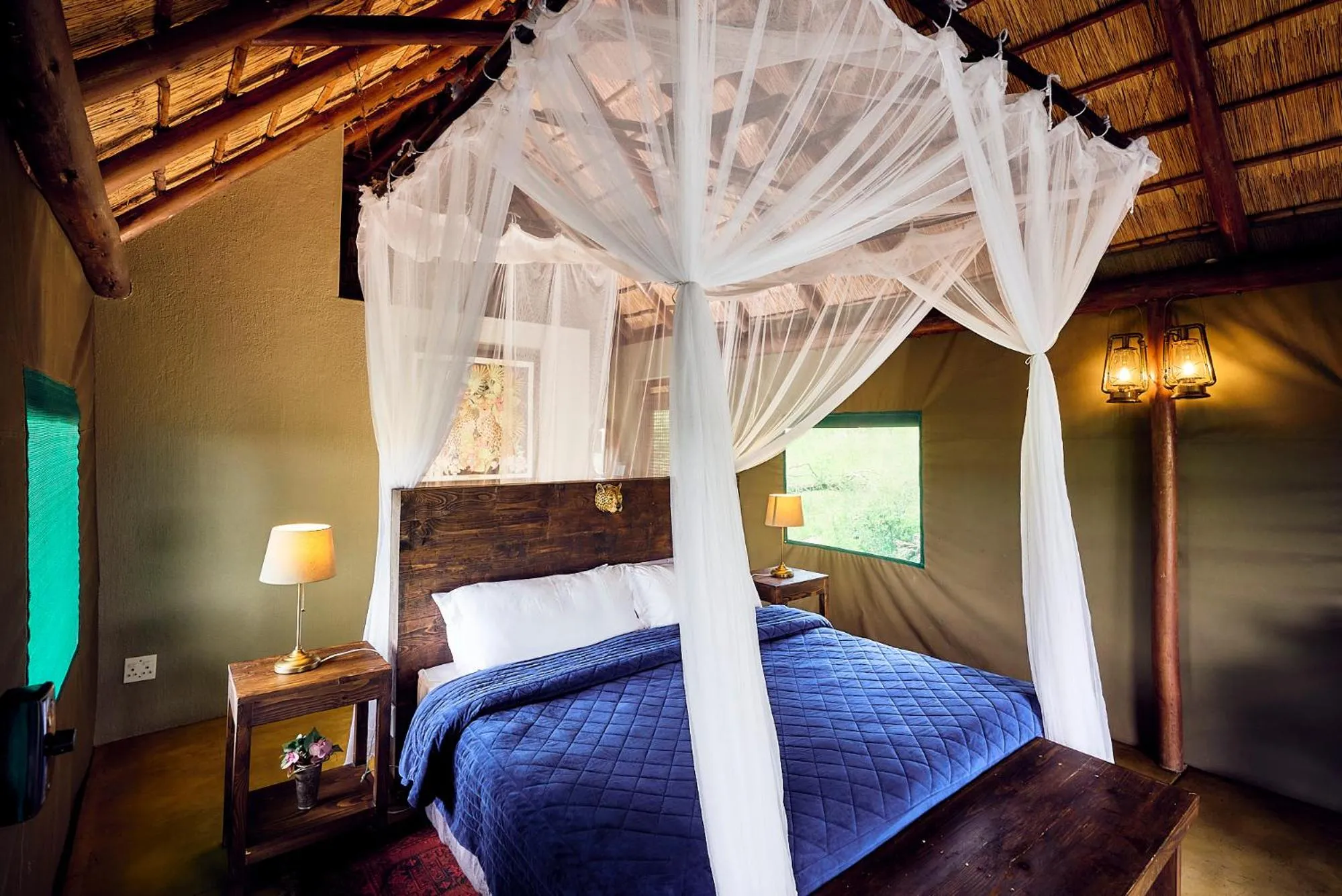 Bed in Parsons Hilltop Safari Camp