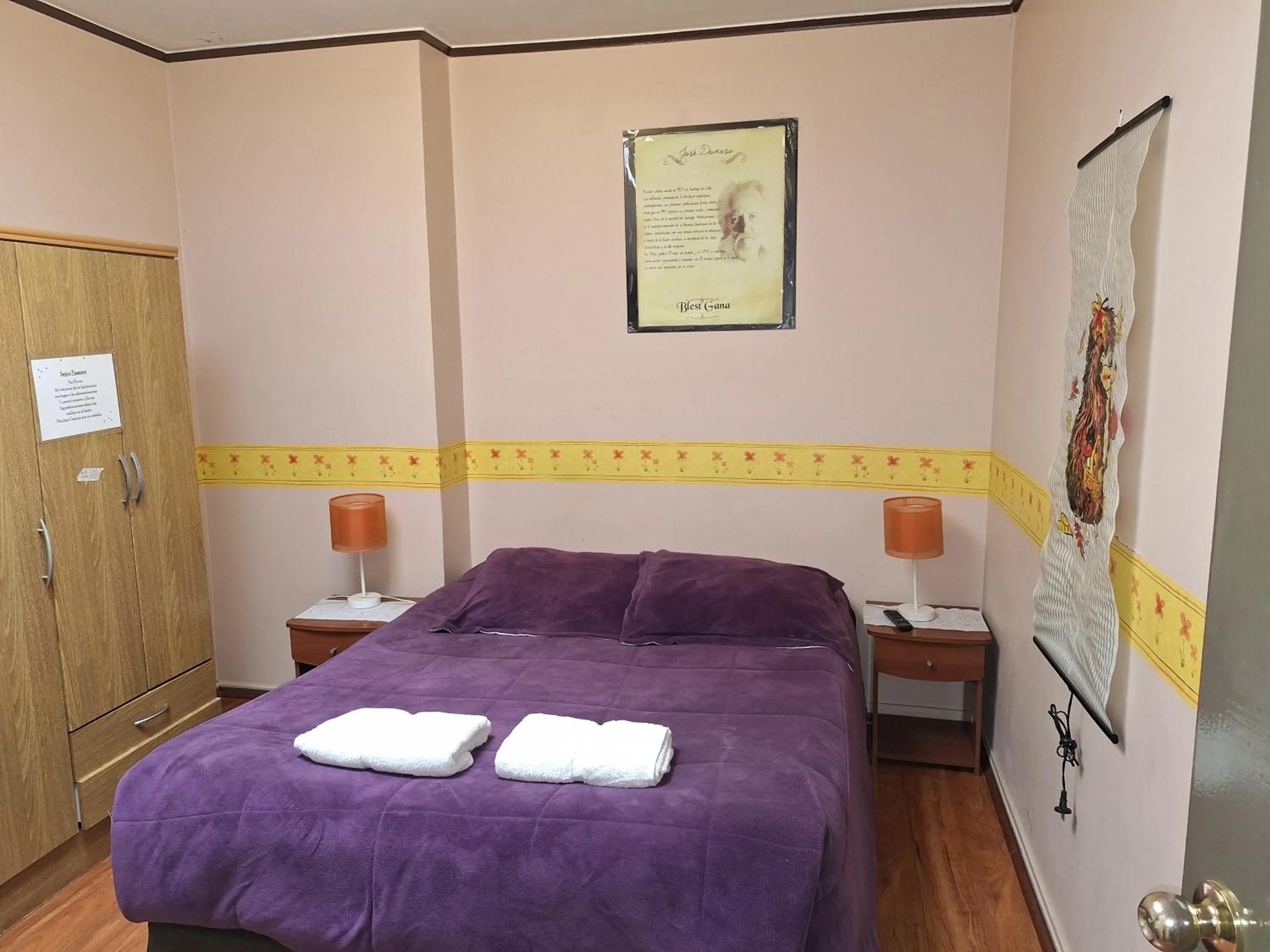 Bed in Hostal Residencia Blest Gana