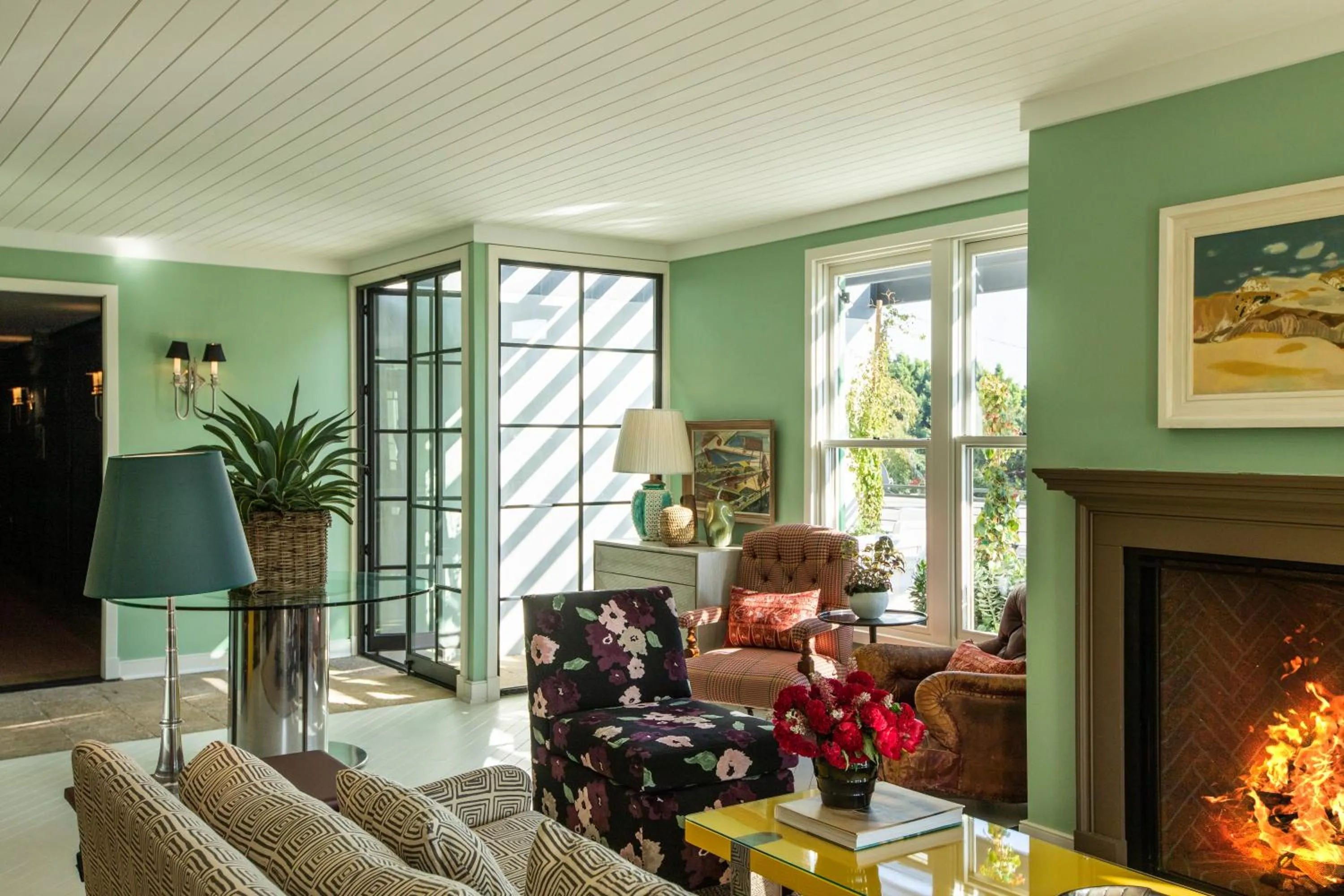 Communal lounge/ TV room in Hotel 850 SVB, West Hollywood, a Member of Design Hotels