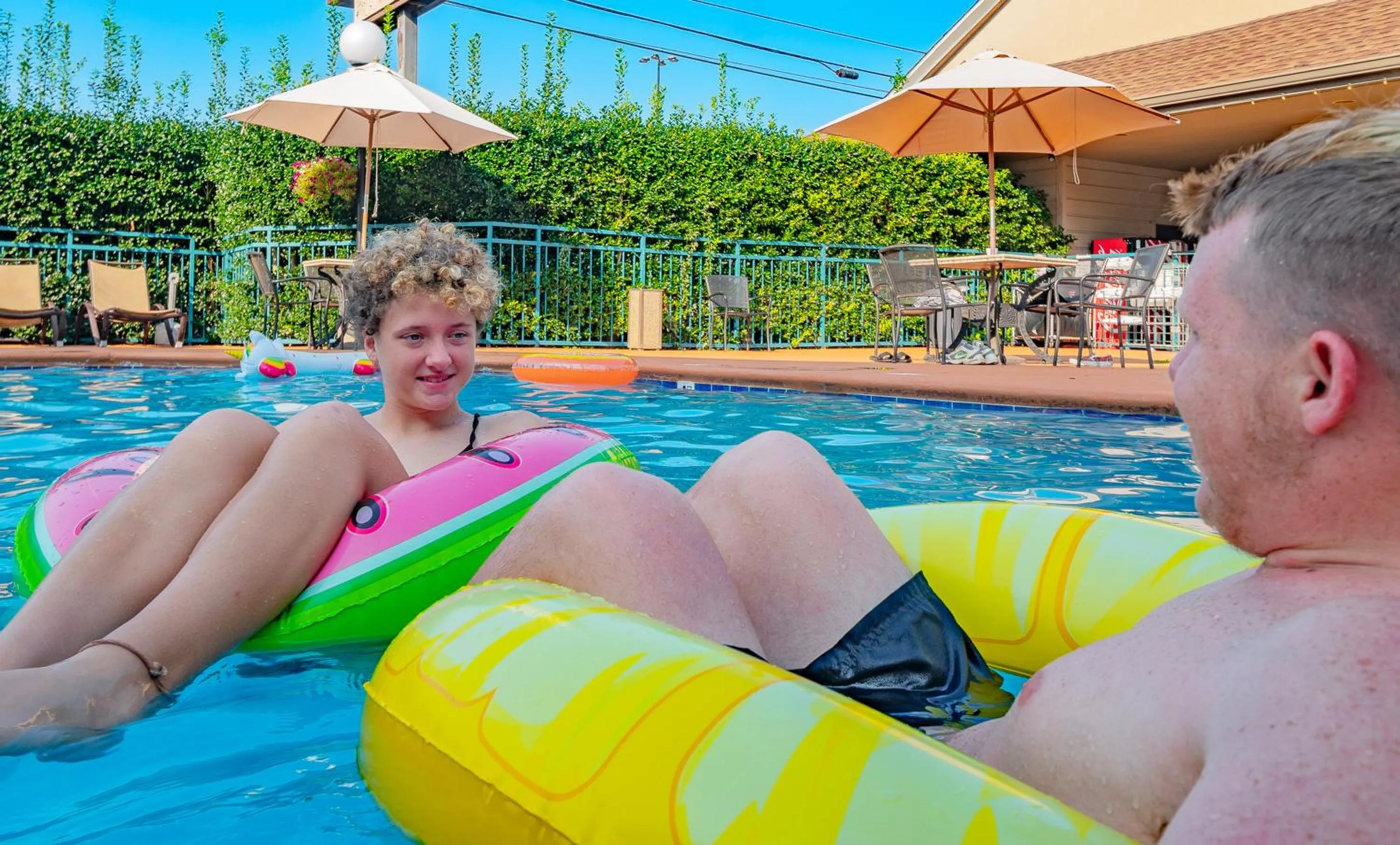 Swimming pool in Arbors at Island Landing Hotel & Suites