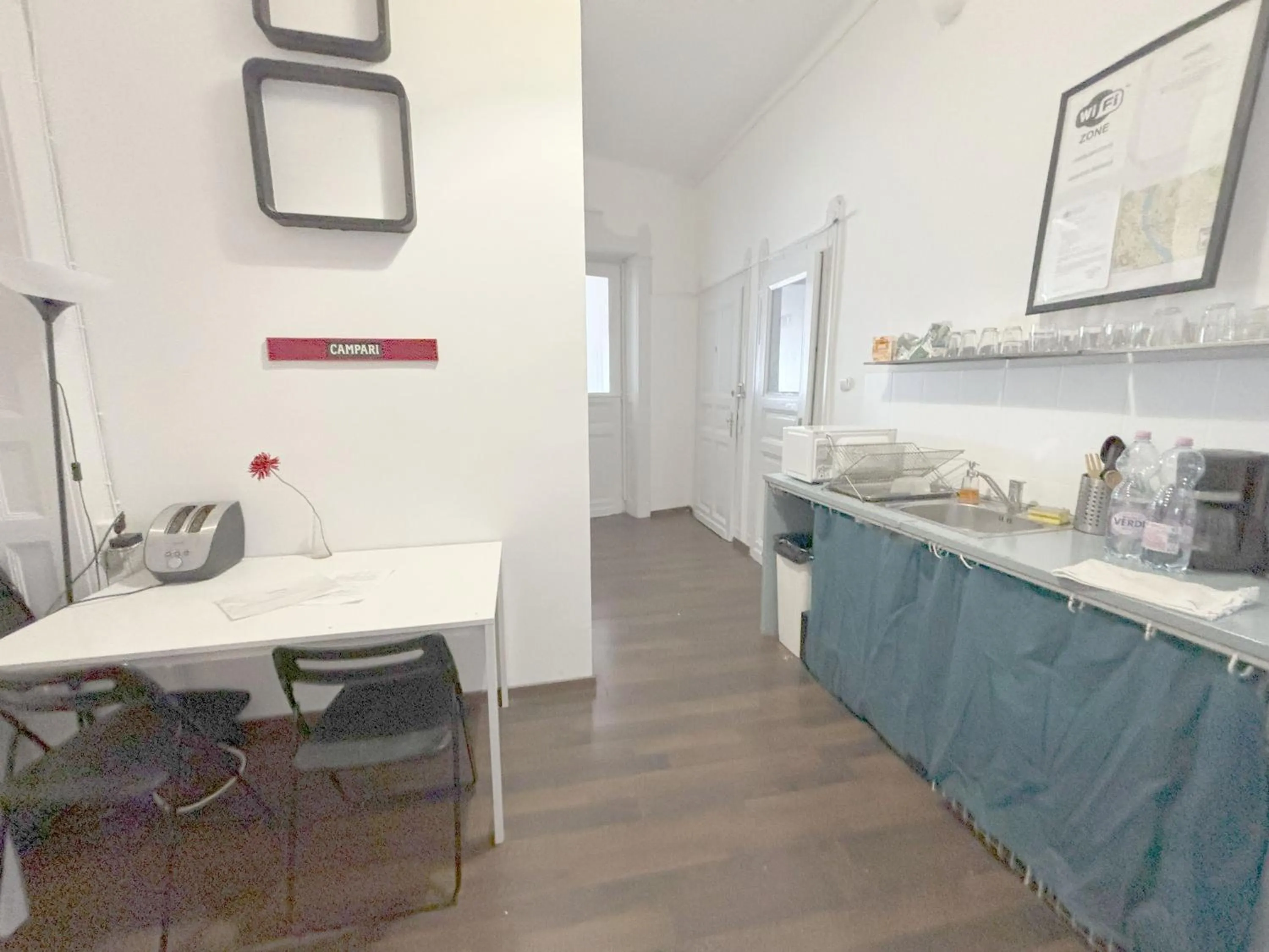 Communal kitchen in Artist Guest House