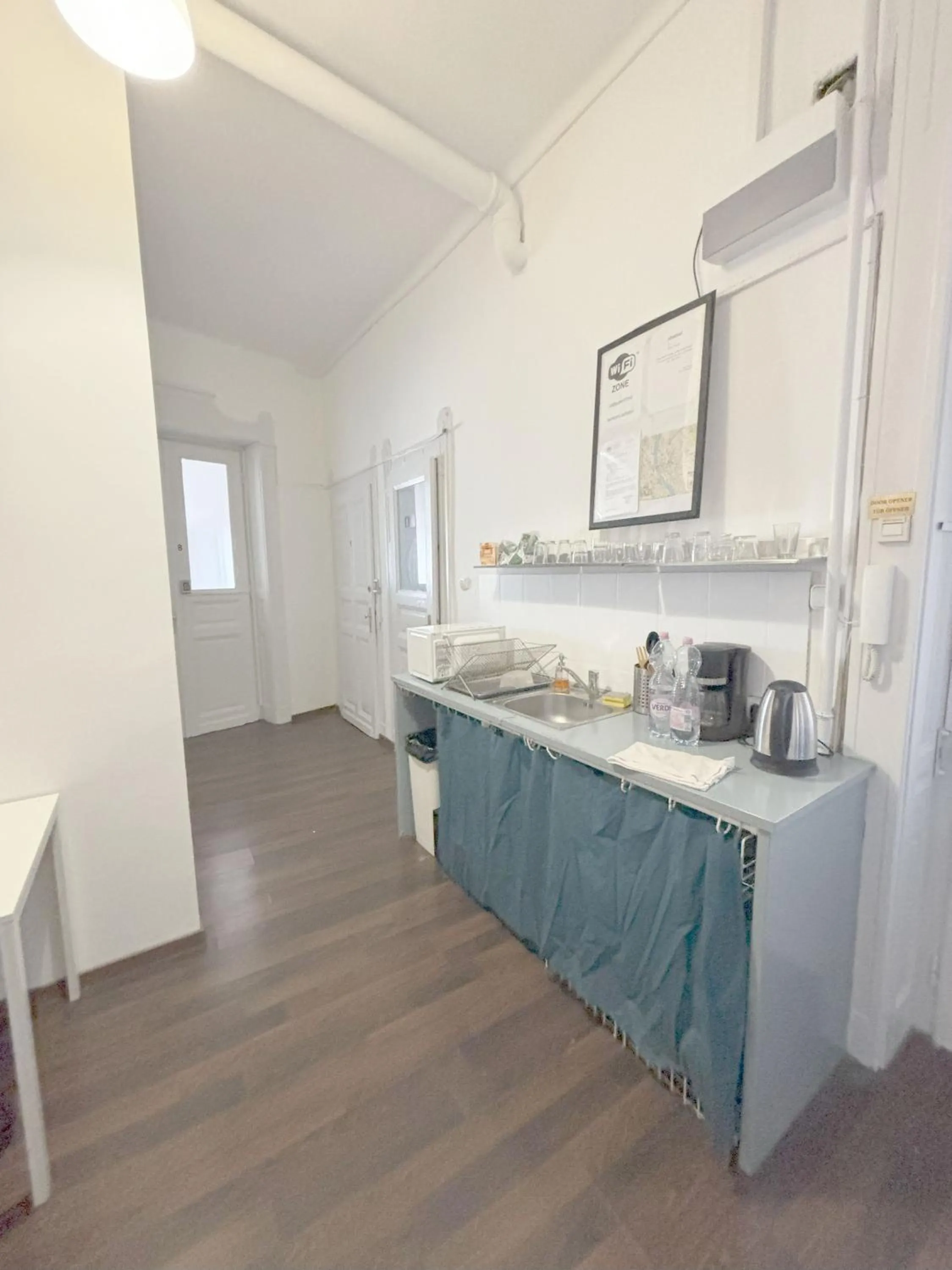 Communal kitchen in Artist Guest House