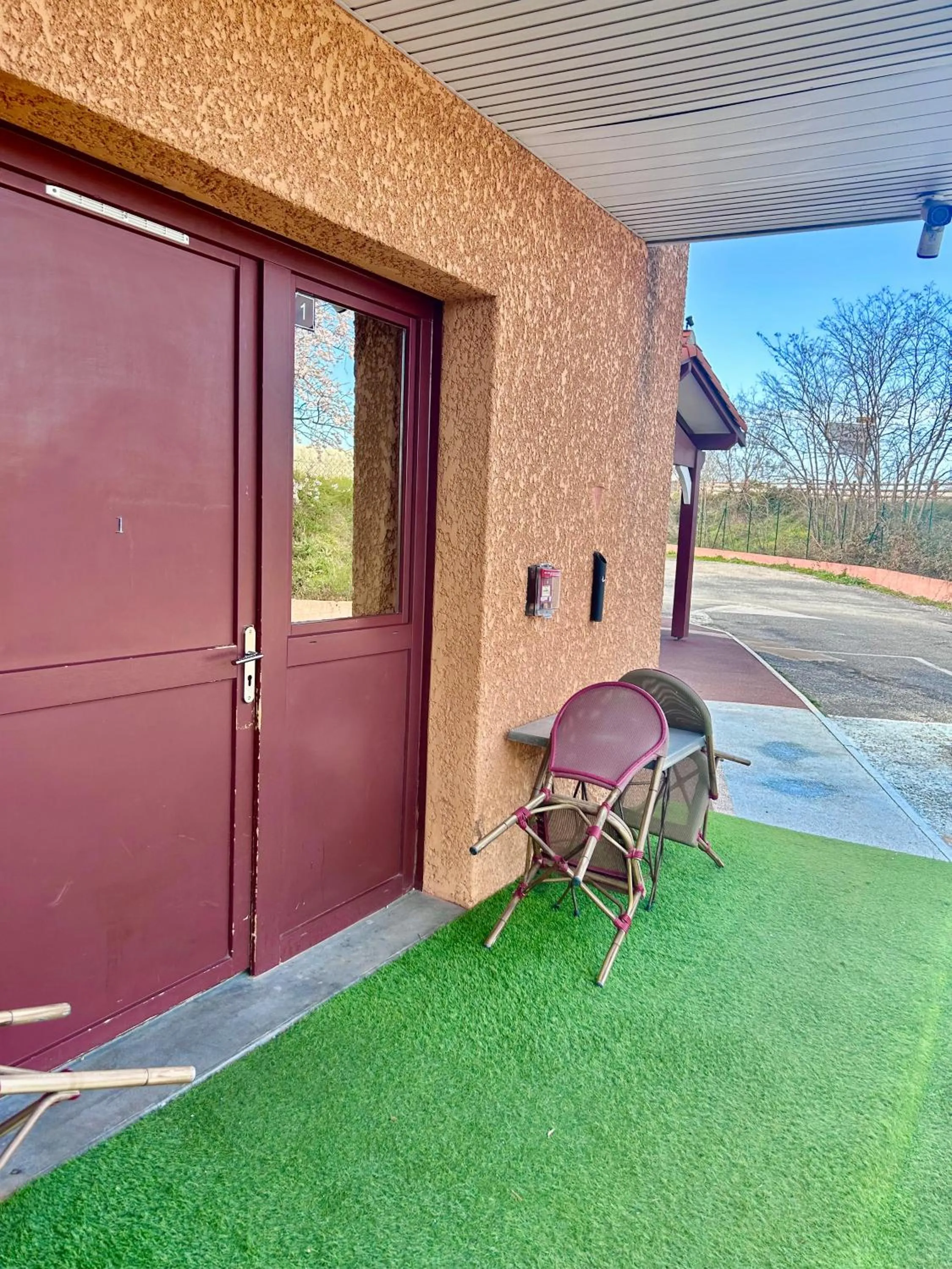 Patio in Hôtel Acajou