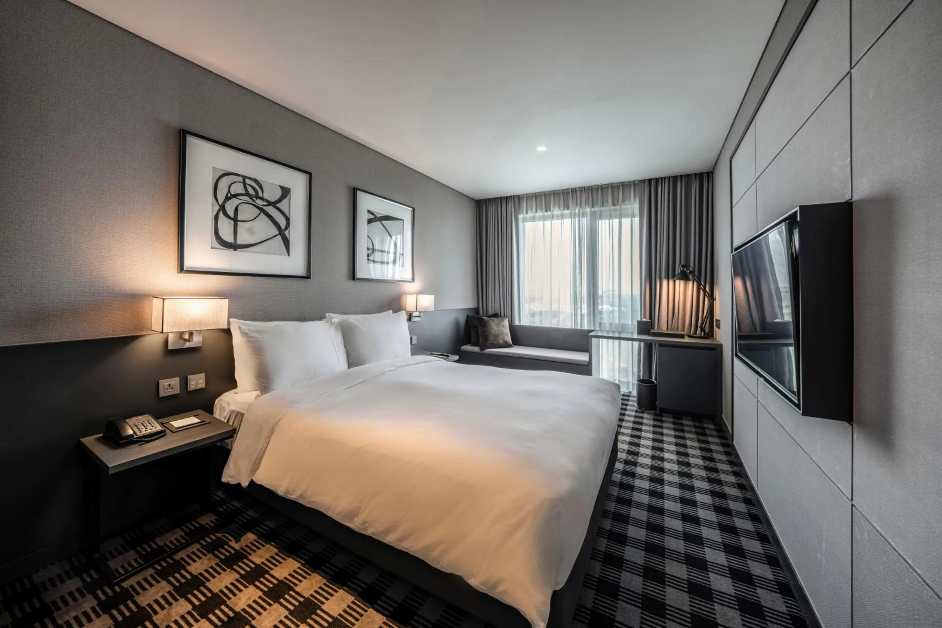 Bed in Hotel Marinabay Seoul