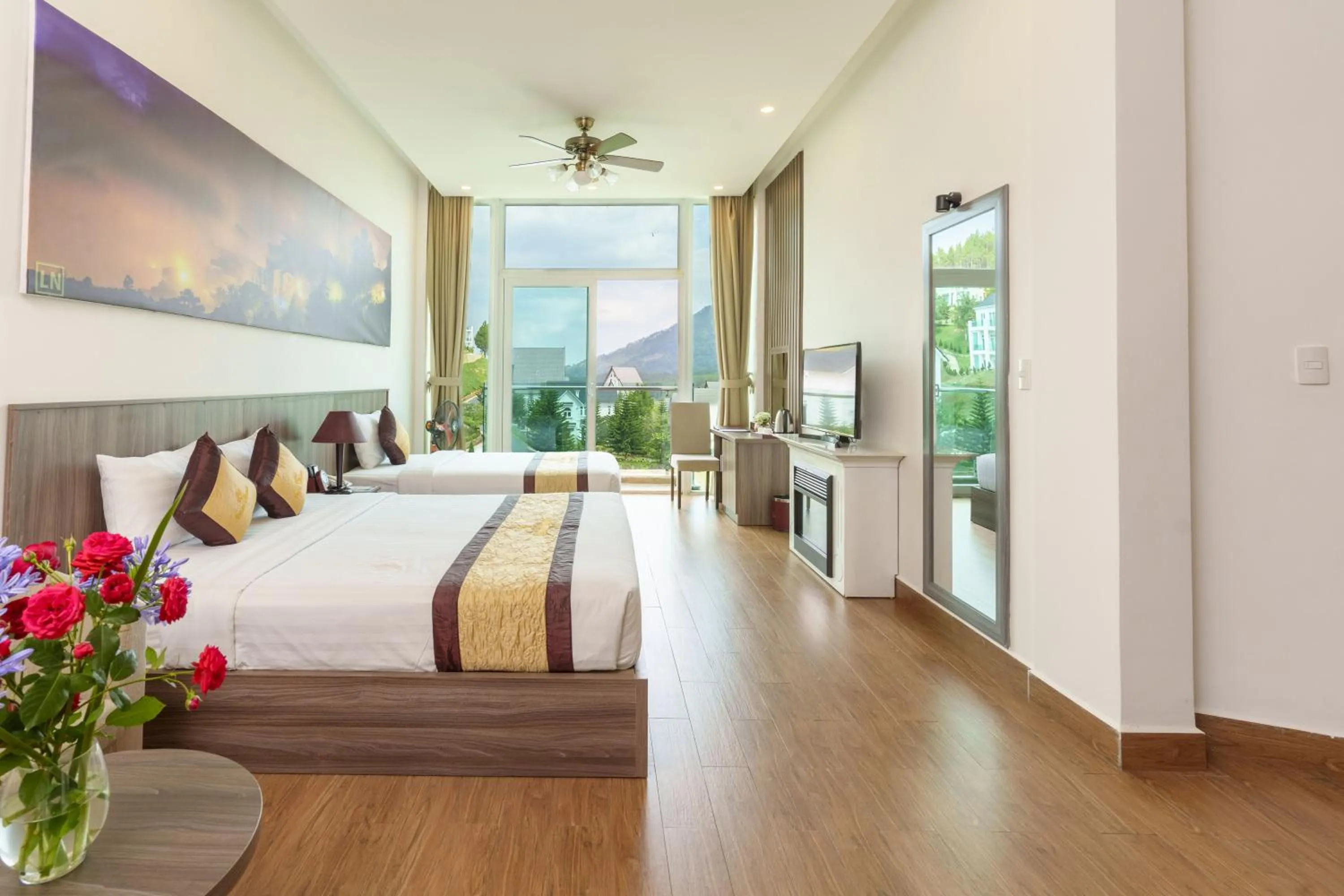 Bed in Dalat Wonder Resort