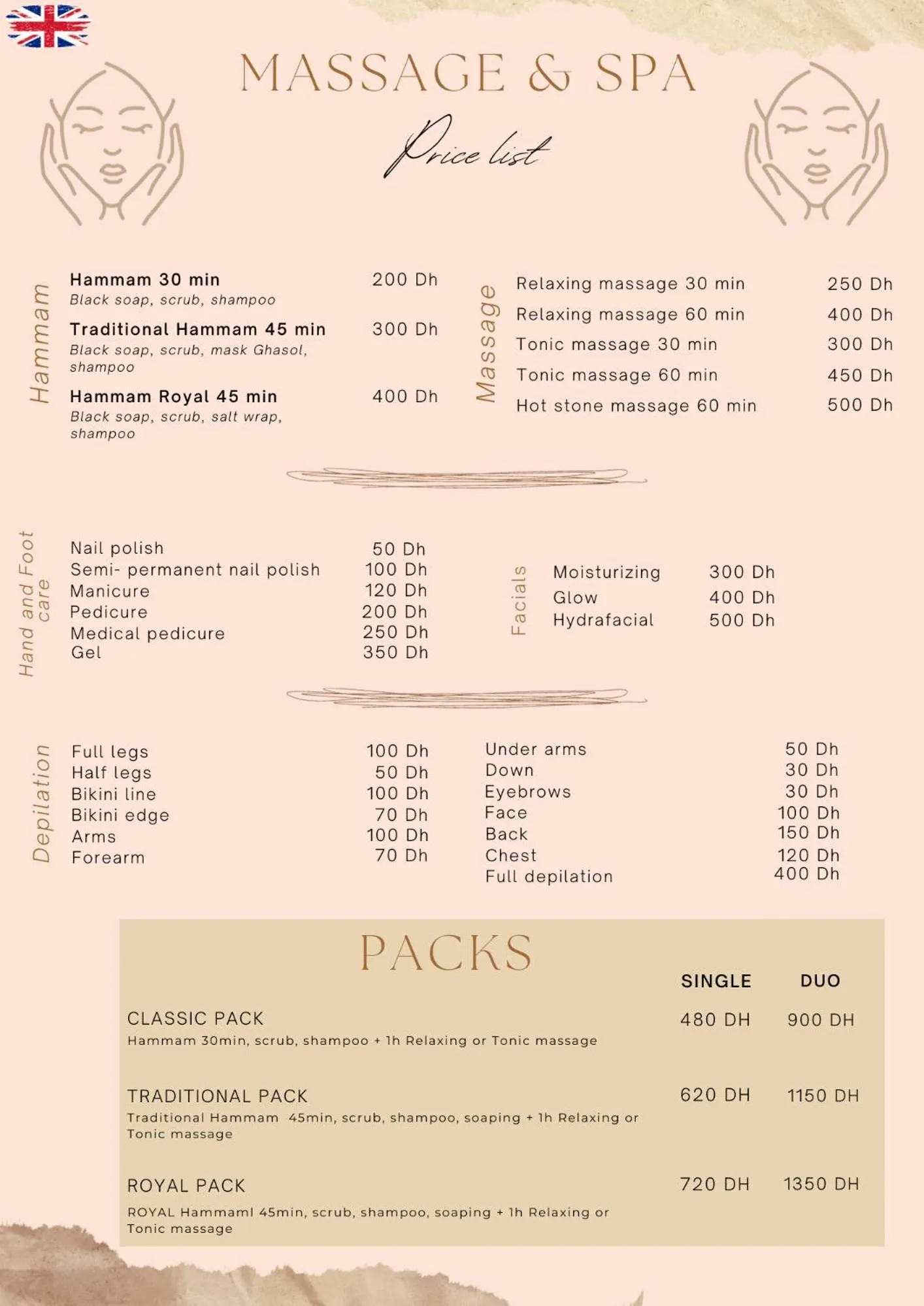 Spa and wellness centre/facilities in Riad Mirage