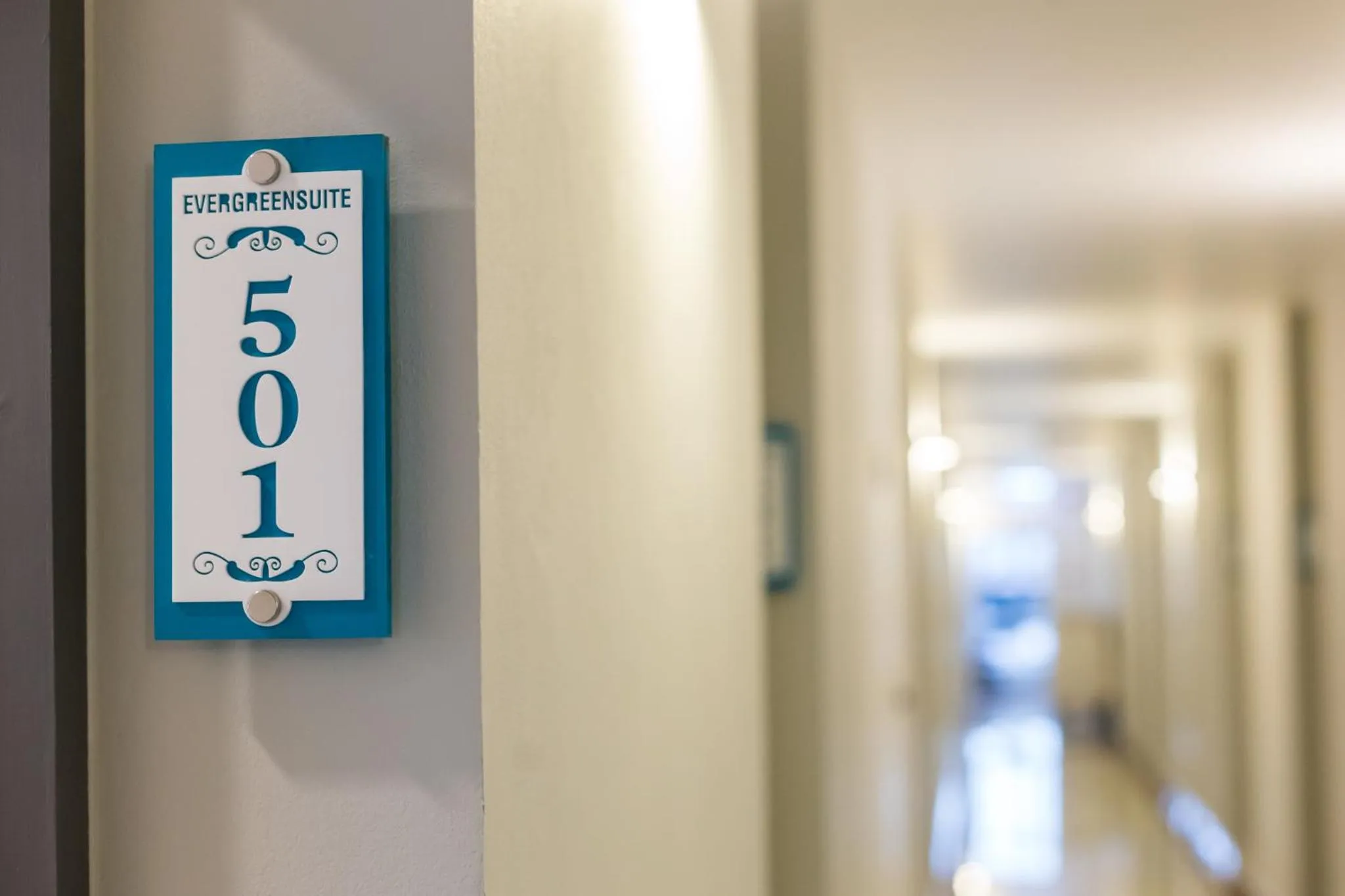 Decorative detail in Evergreen Suite Hotel