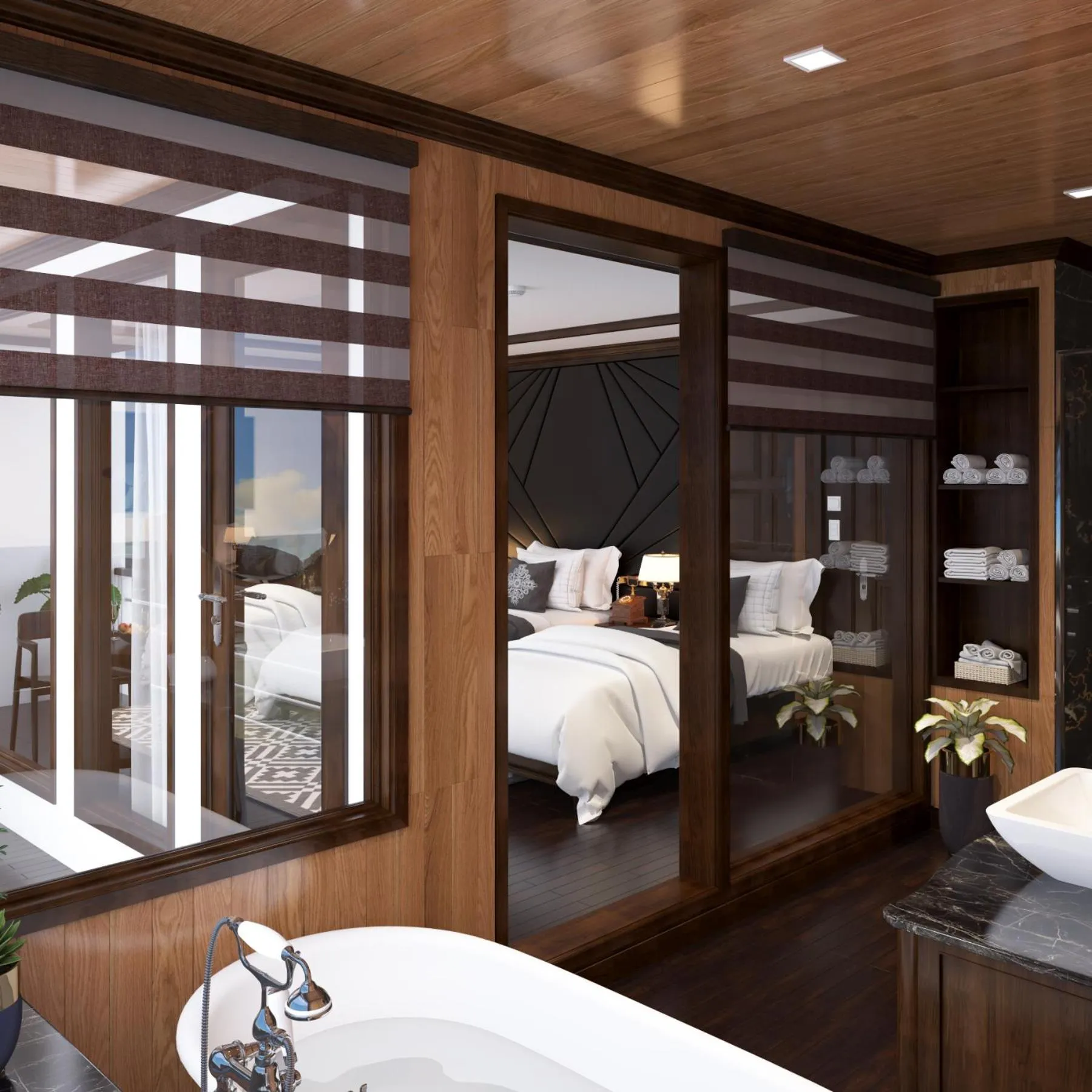 Photo of the whole room, Bed in La Regina Legend Cruise