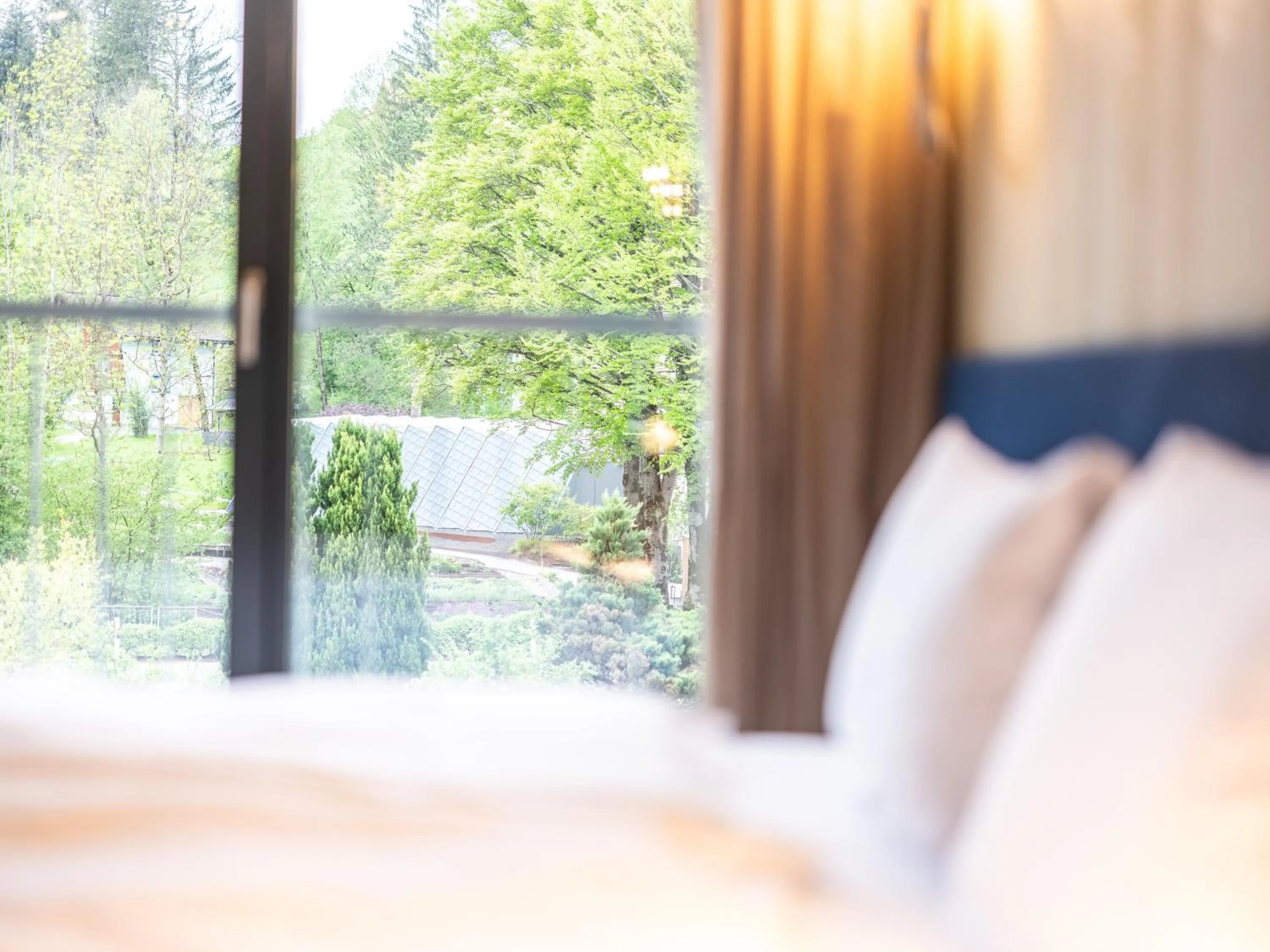 Spring, Bed in Lodge Hof Weissbad