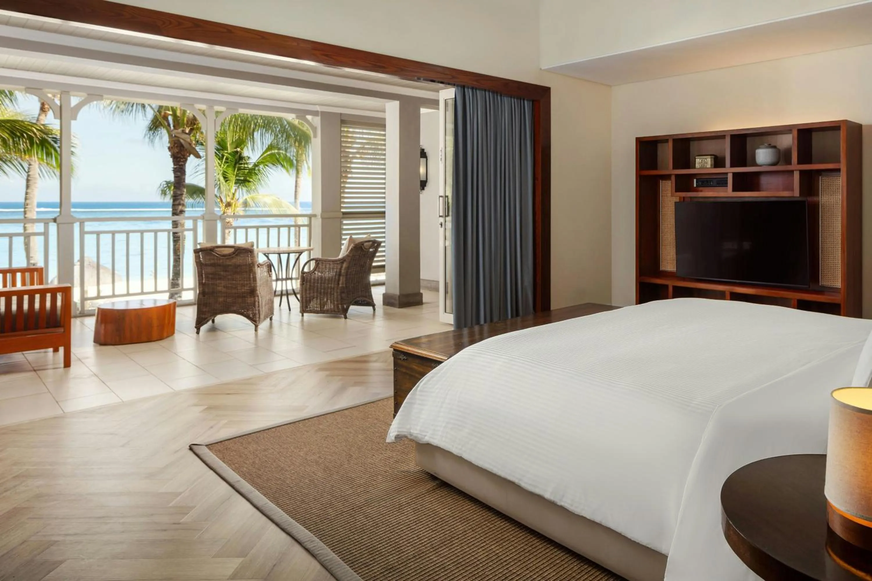 Photo of the whole room, Bed in The St. Regis Le Morne Resort, Mauritius