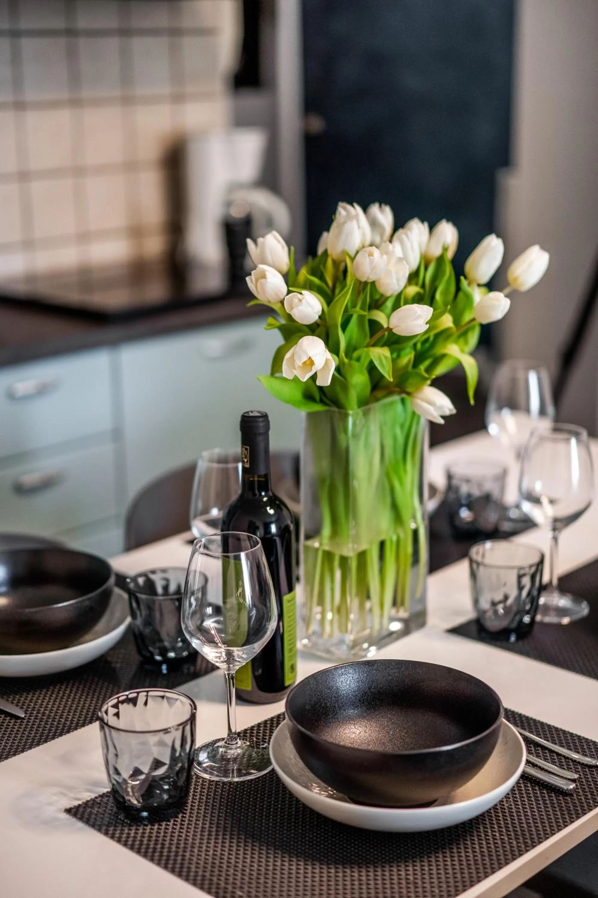 Kitchen or kitchenette in Appartamenti Vasco Renna Surf Center