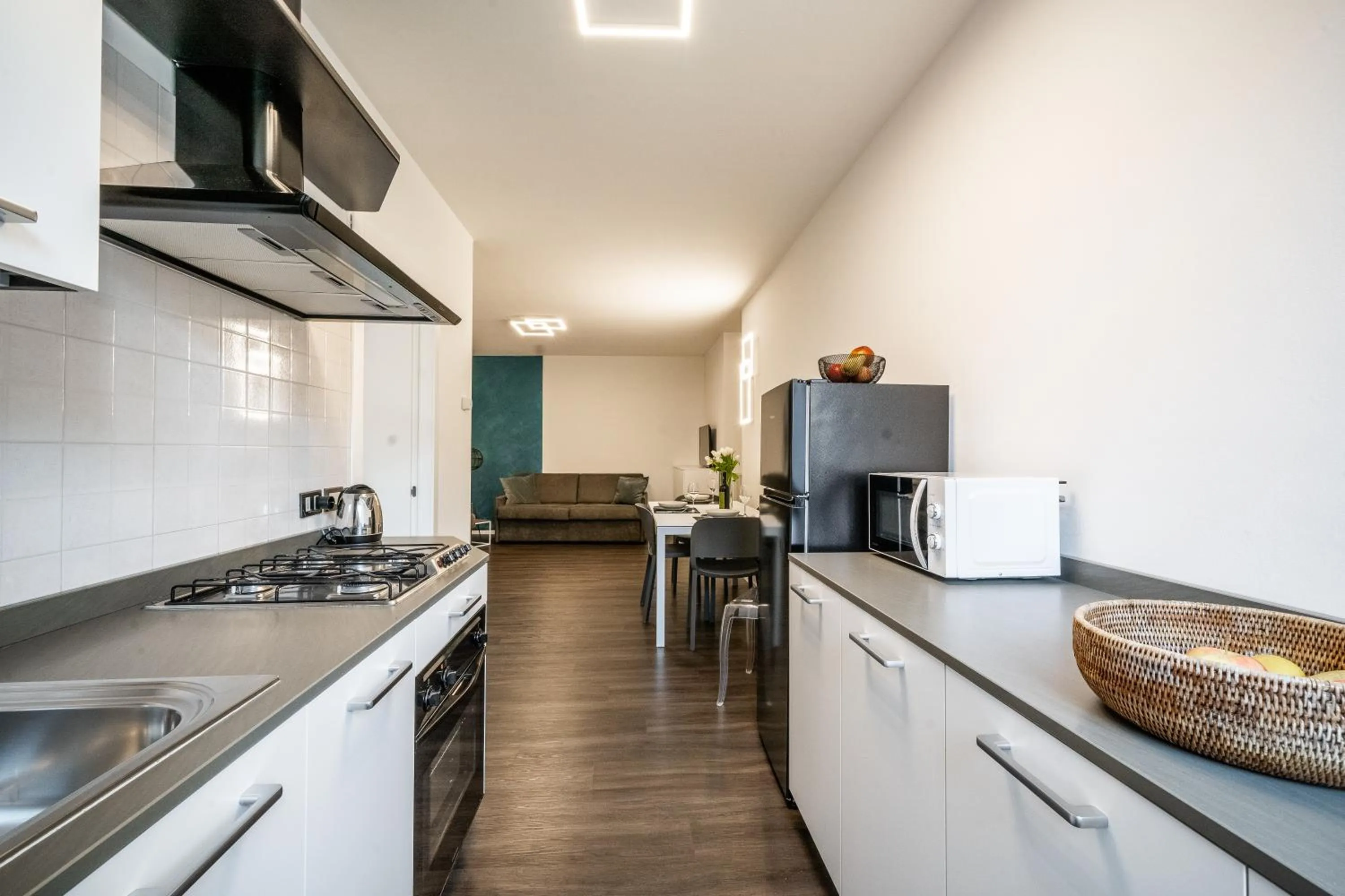 Kitchen or kitchenette in Appartamenti Vasco Renna Surf Center