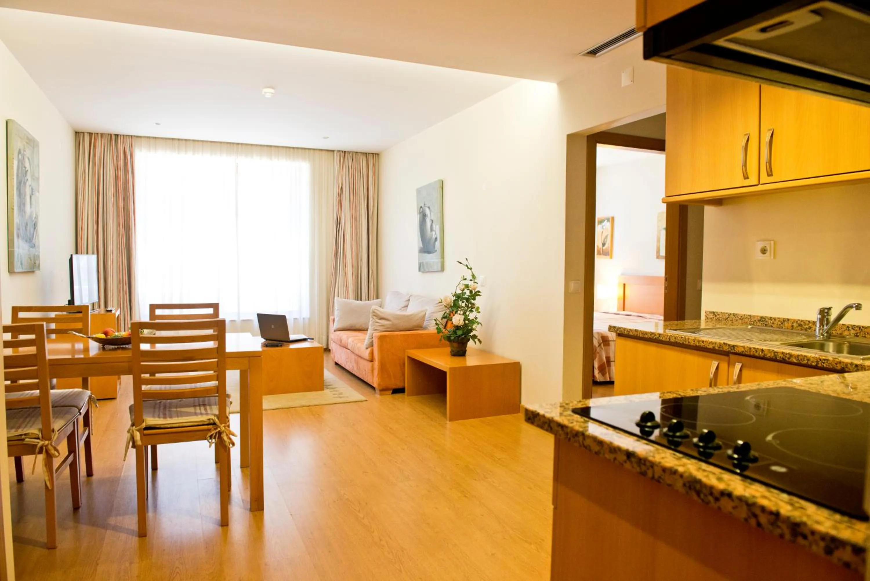 Kitchen or kitchenette in Eurosol Residence Hotel Apartamento