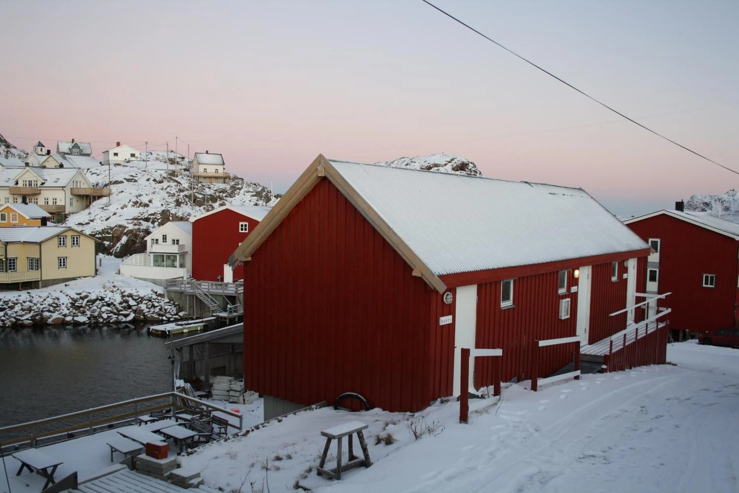 Bird's eye view in Holmvik Brygge Nyksund