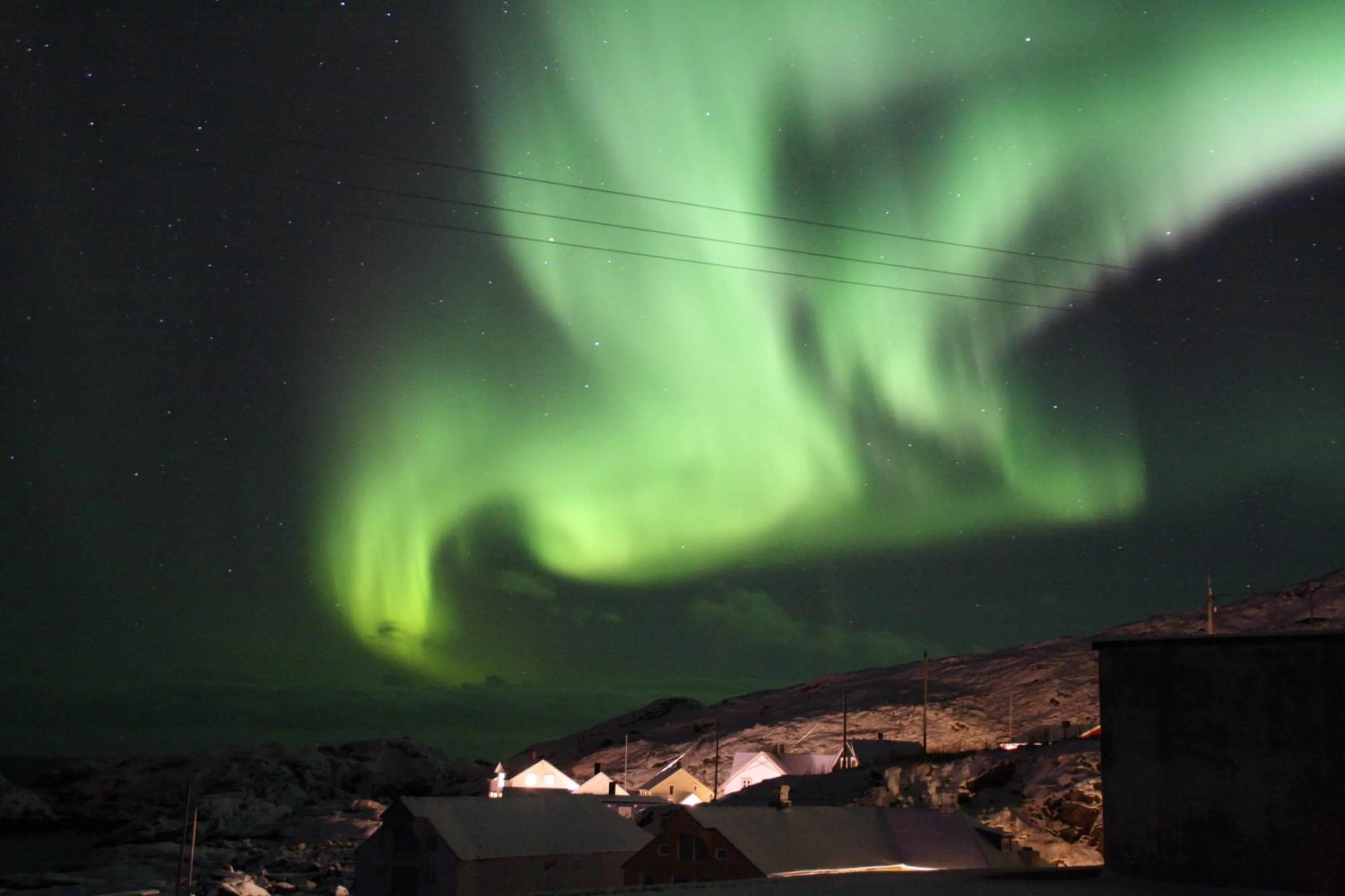 Night in Holmvik Brygge Nyksund