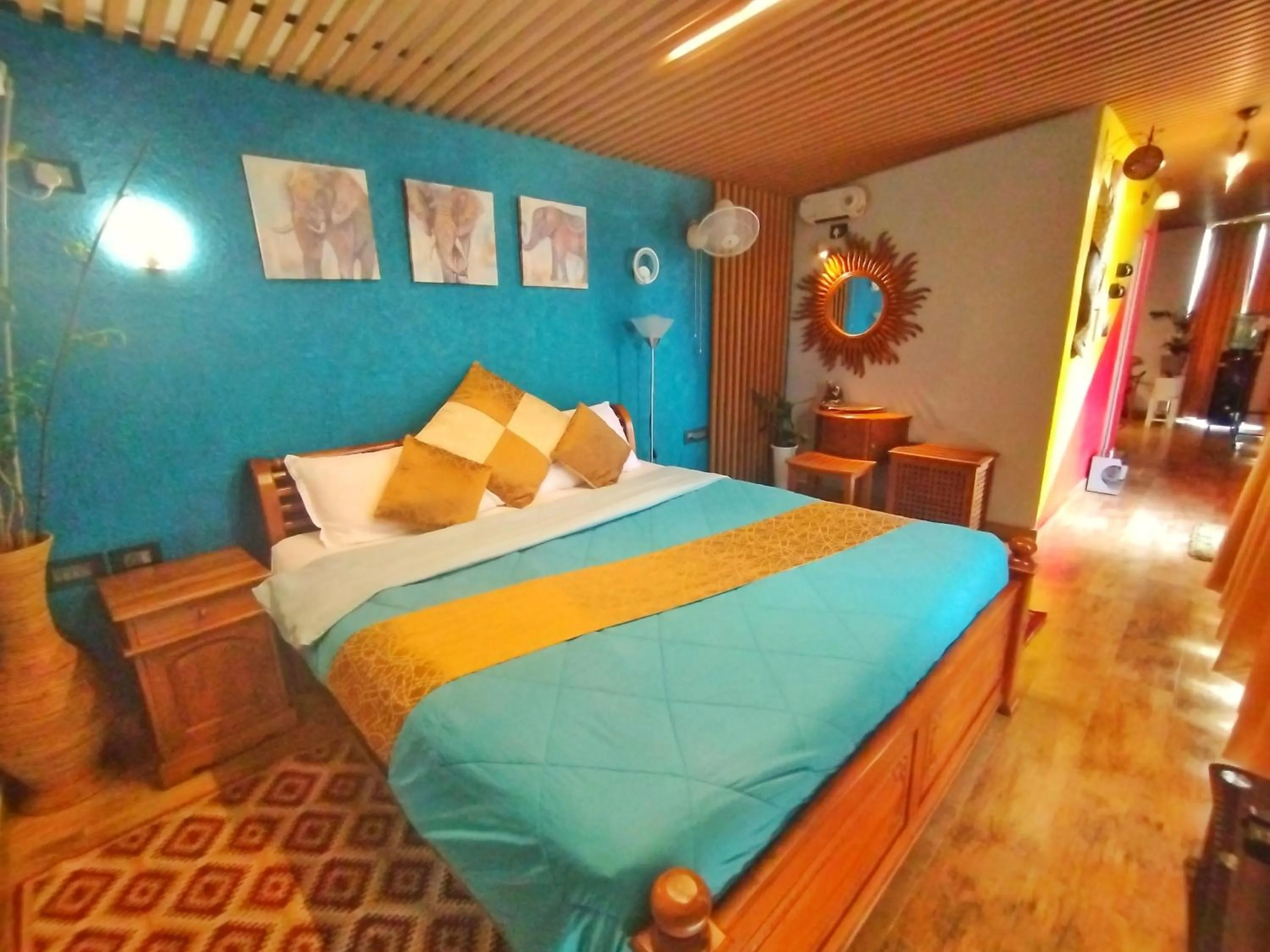 Bed in La Niebla Farm Resort