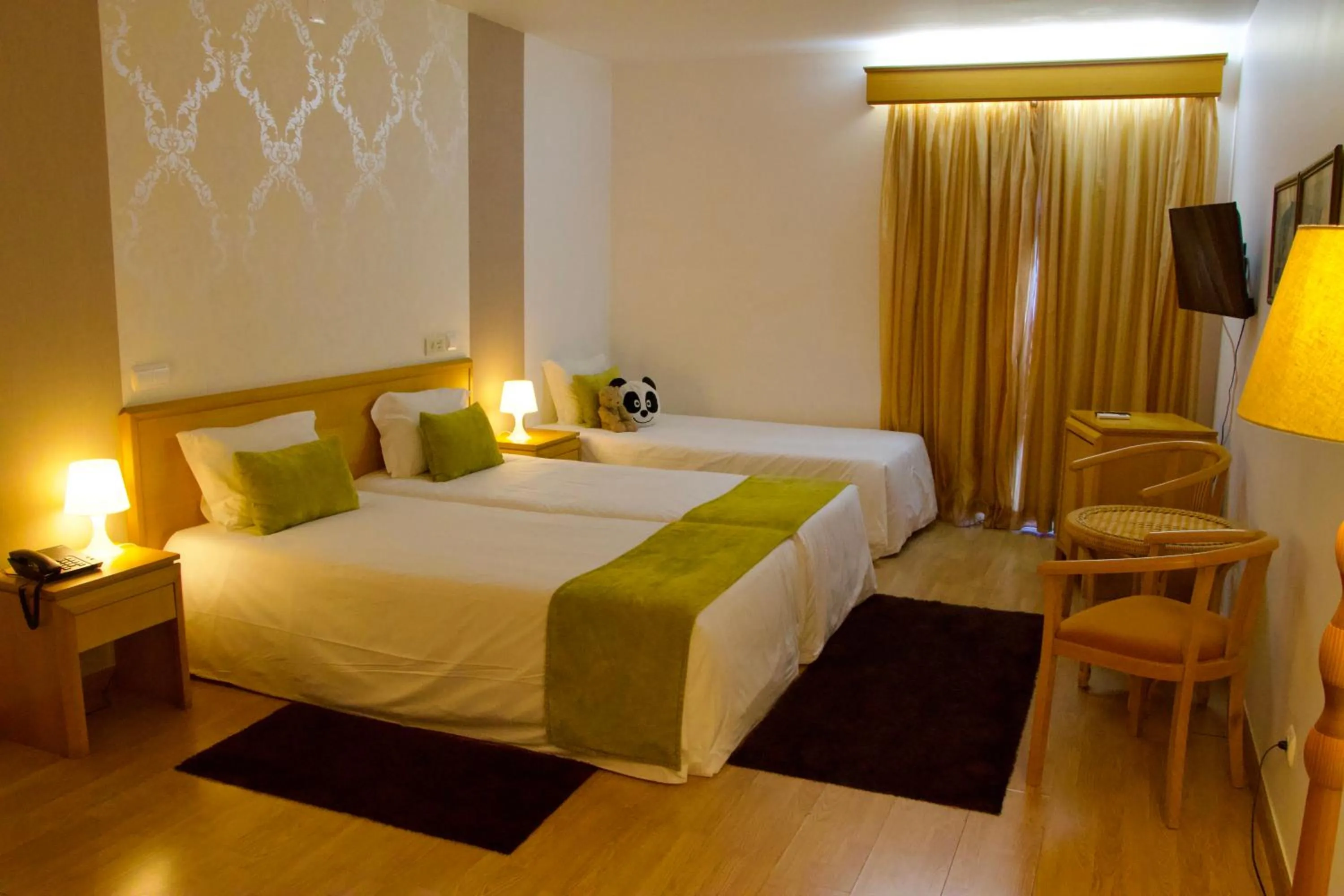 Bed in Hotel Eurosol Alcanena