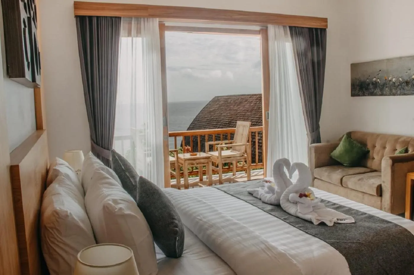 Bed in Sea Terras Suite and Luxury