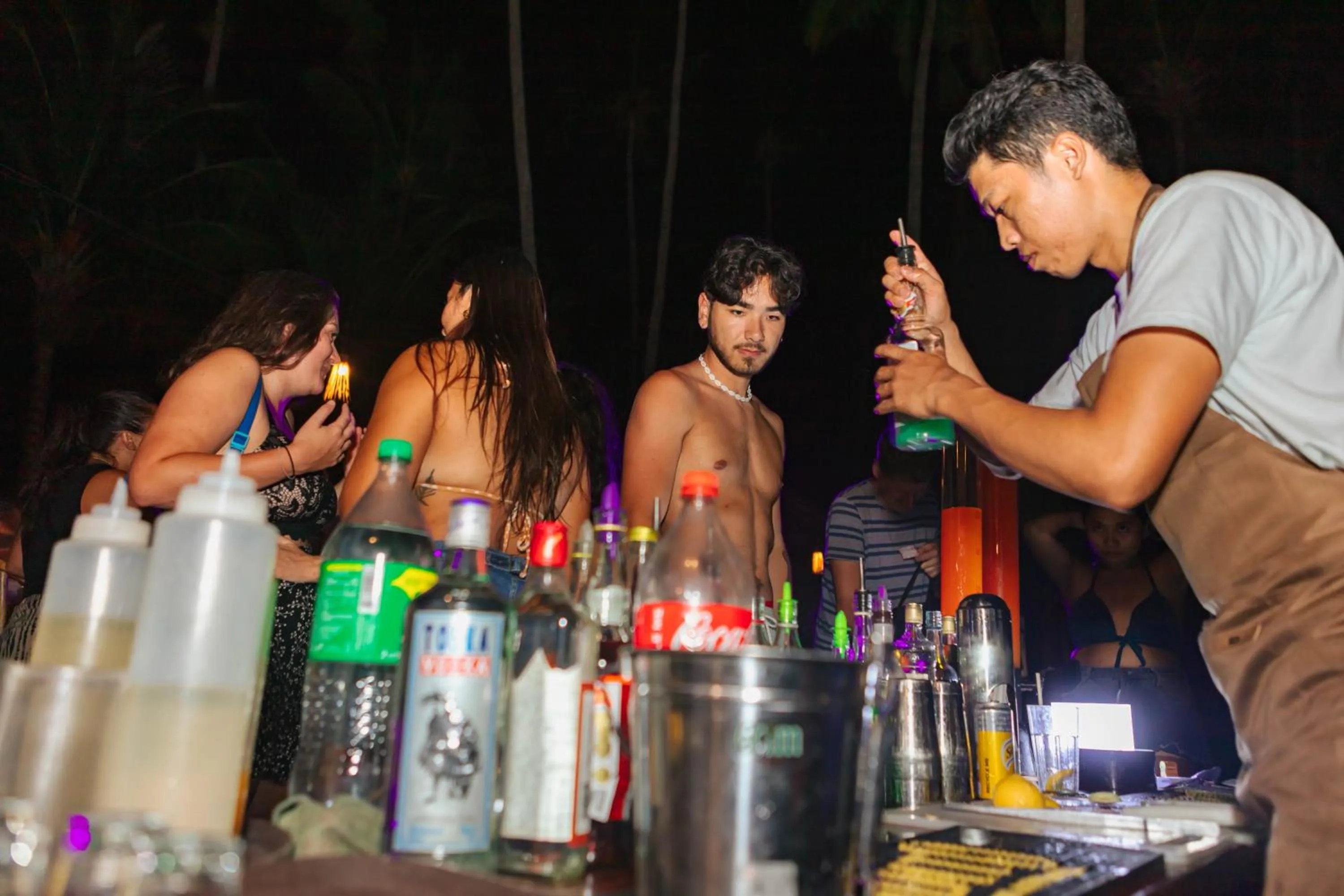 People in Mad Monkey Hostel Nacpan Beach