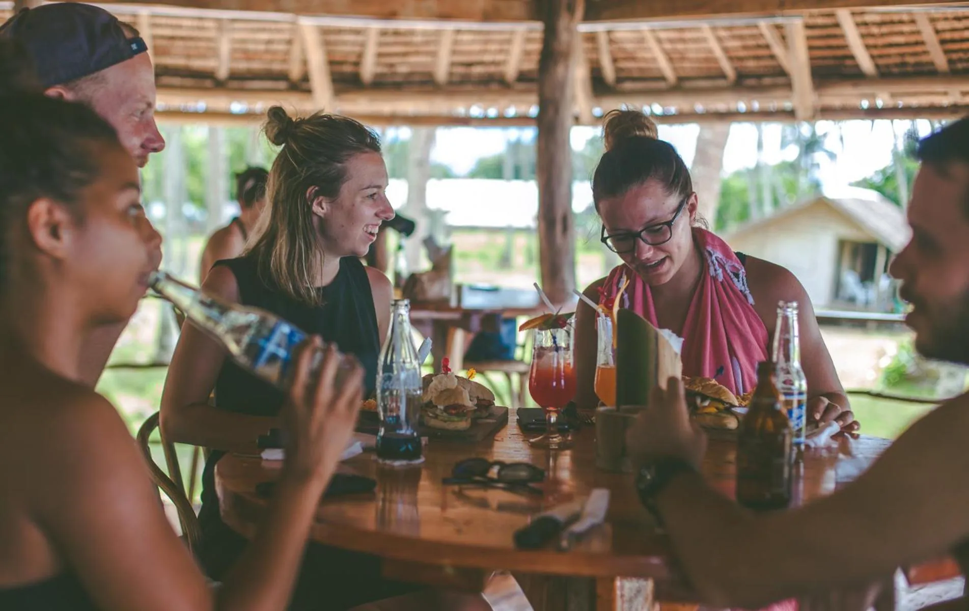 People in Mad Monkey Hostel Nacpan Beach