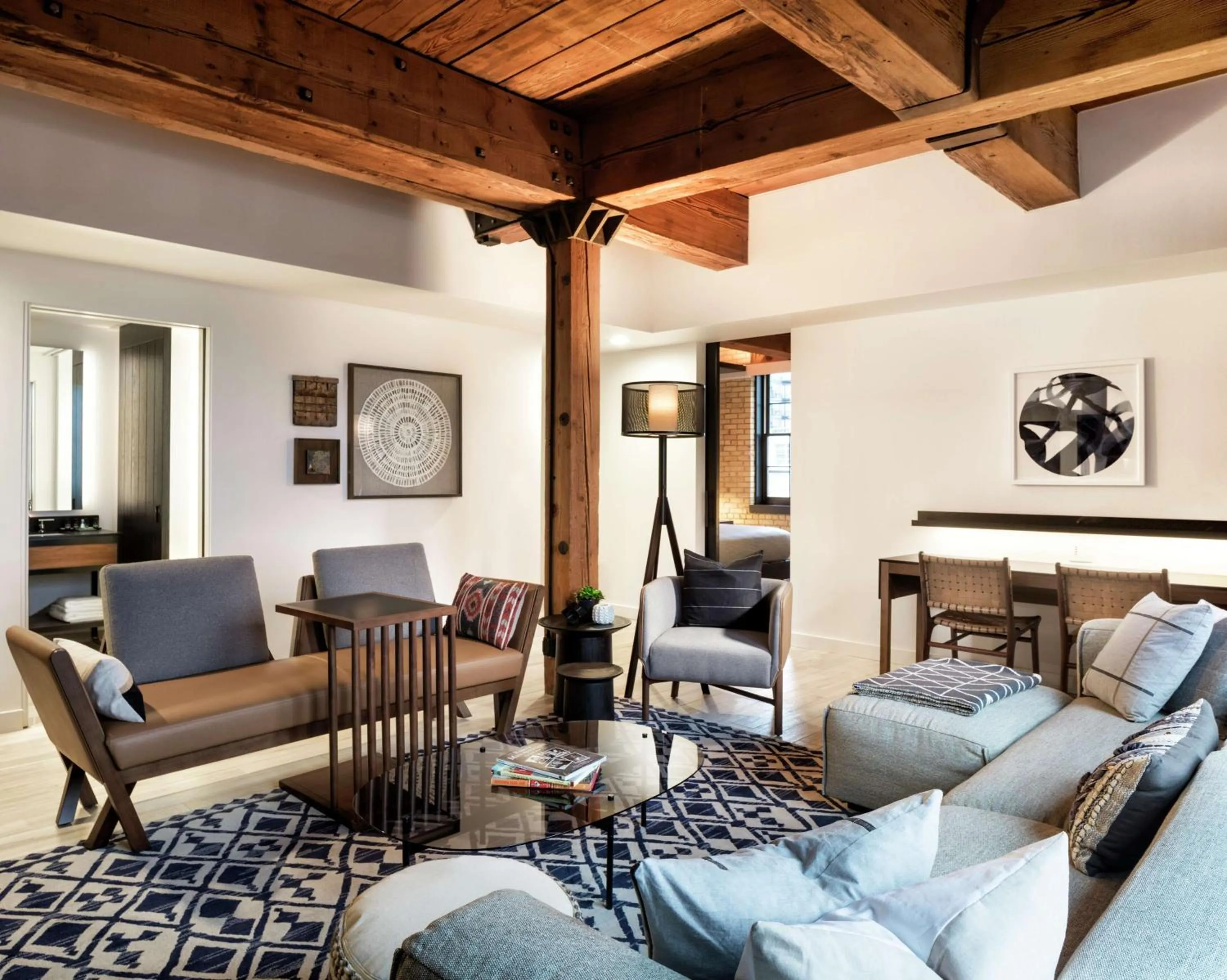 Living room in Canopy by Hilton Minneapolis Mill District
