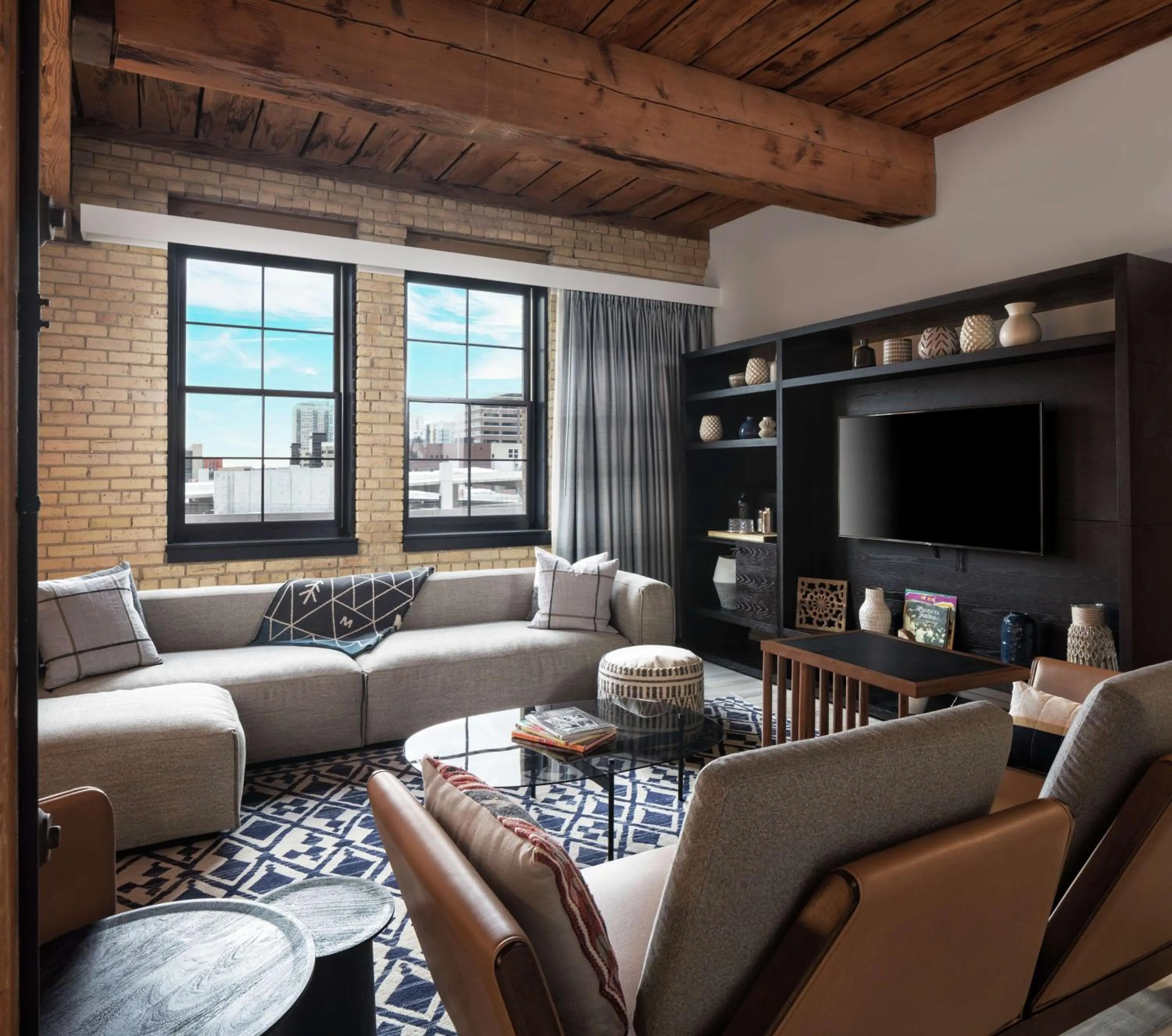 Living room in Canopy by Hilton Minneapolis Mill District