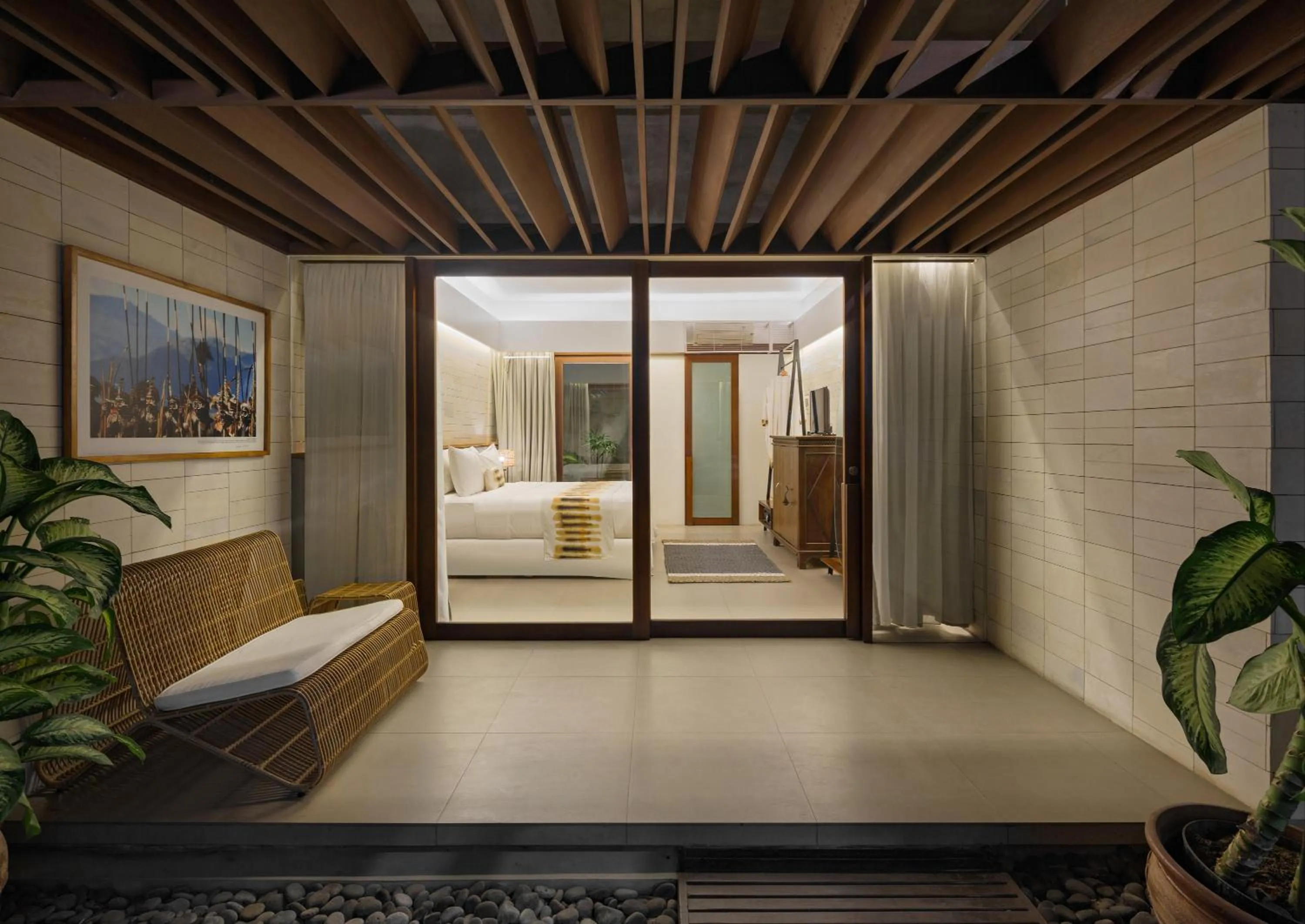 Balcony/Terrace, Bed in The Kemilau Hotel & Villa Canggu Bali