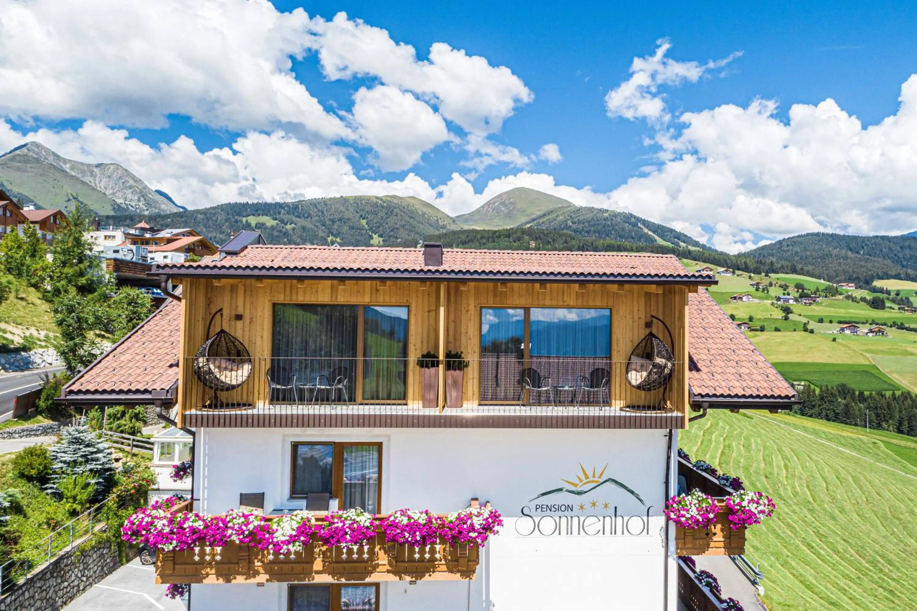 Bird's eye view in Pension Sonnenhof