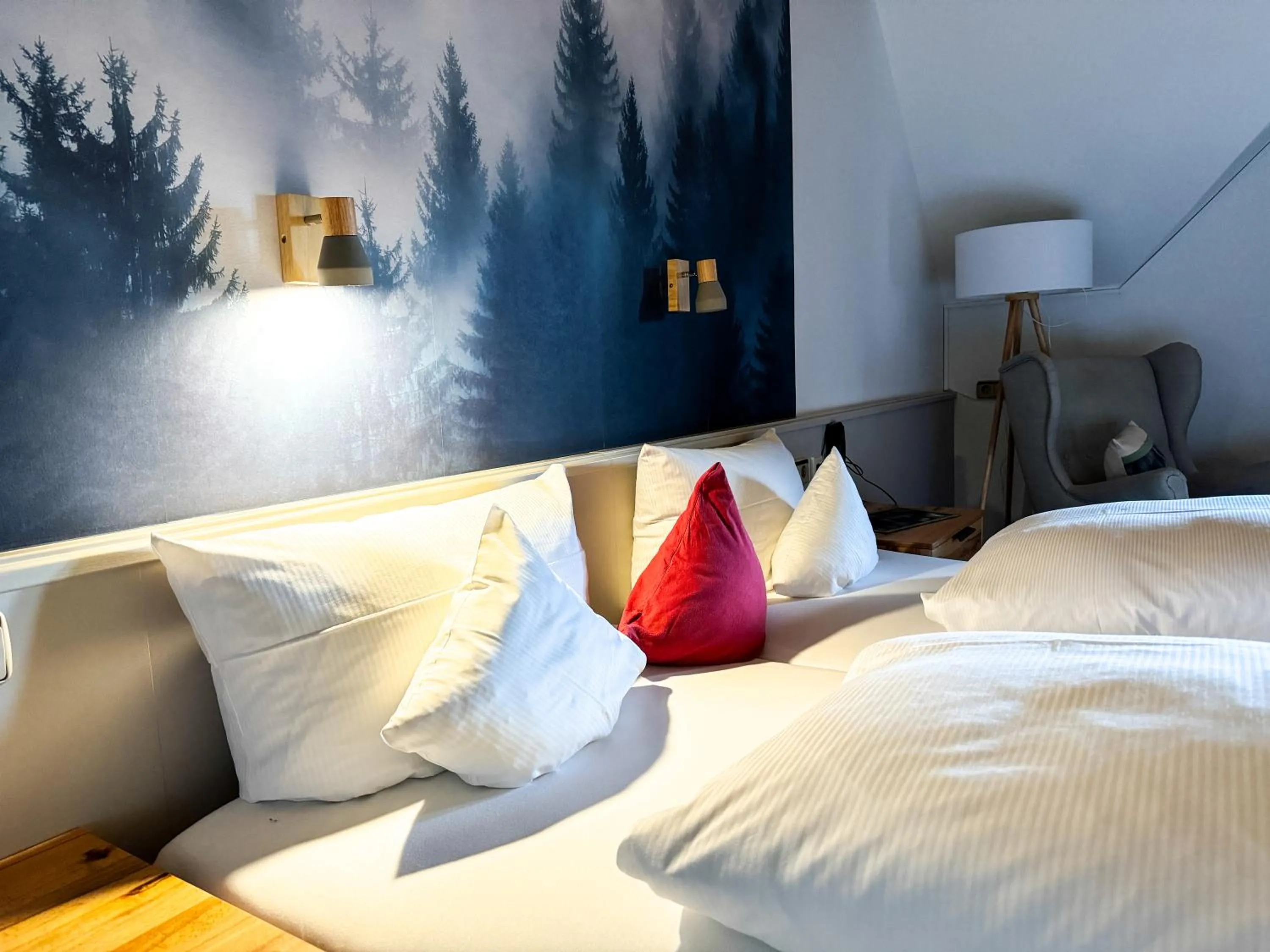 Photo of the whole room, Bed in Landgasthof Jostalstüble